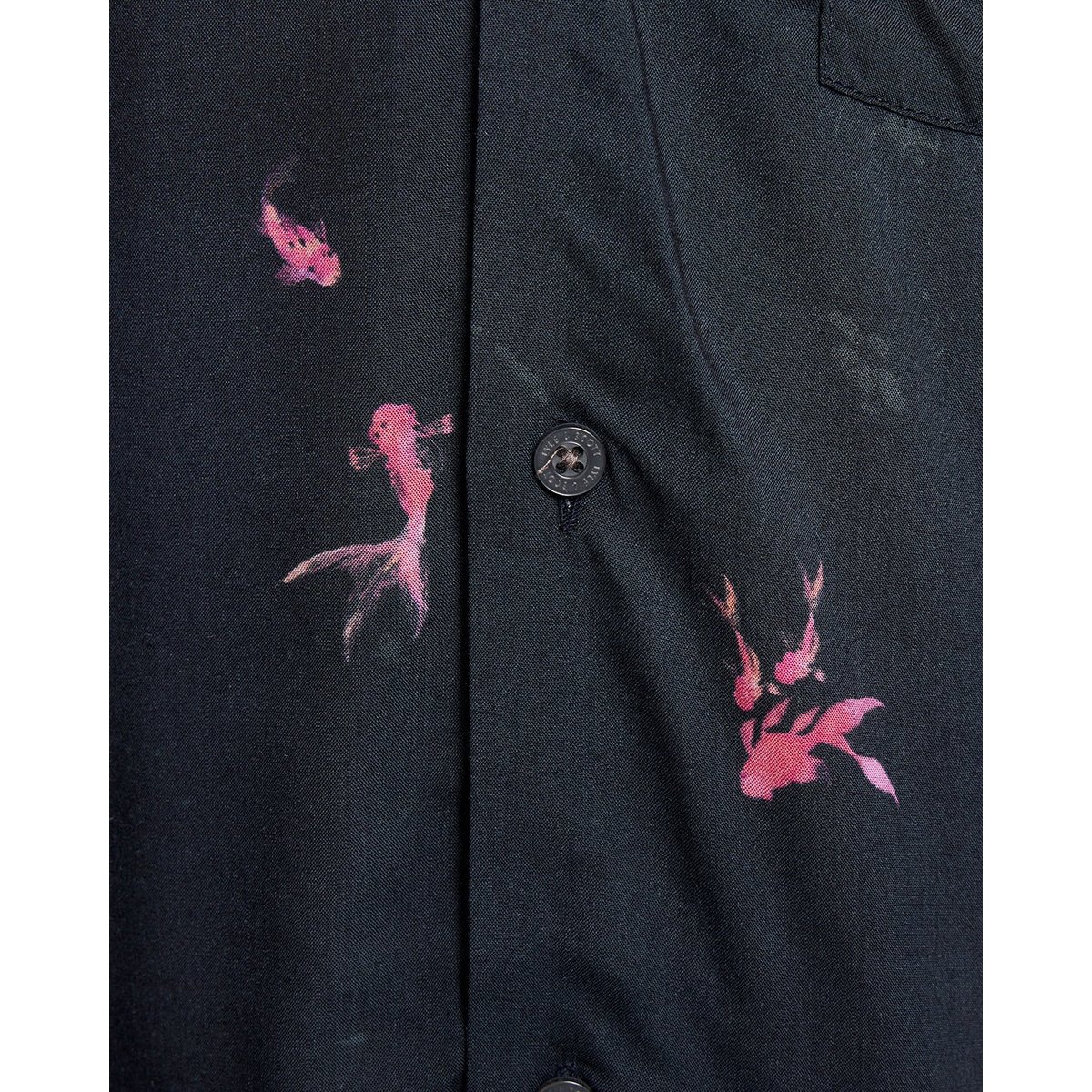 Chemise resort poisson rouge graphique bleu foncé marine/ vif rose, LYLE & SCOTT