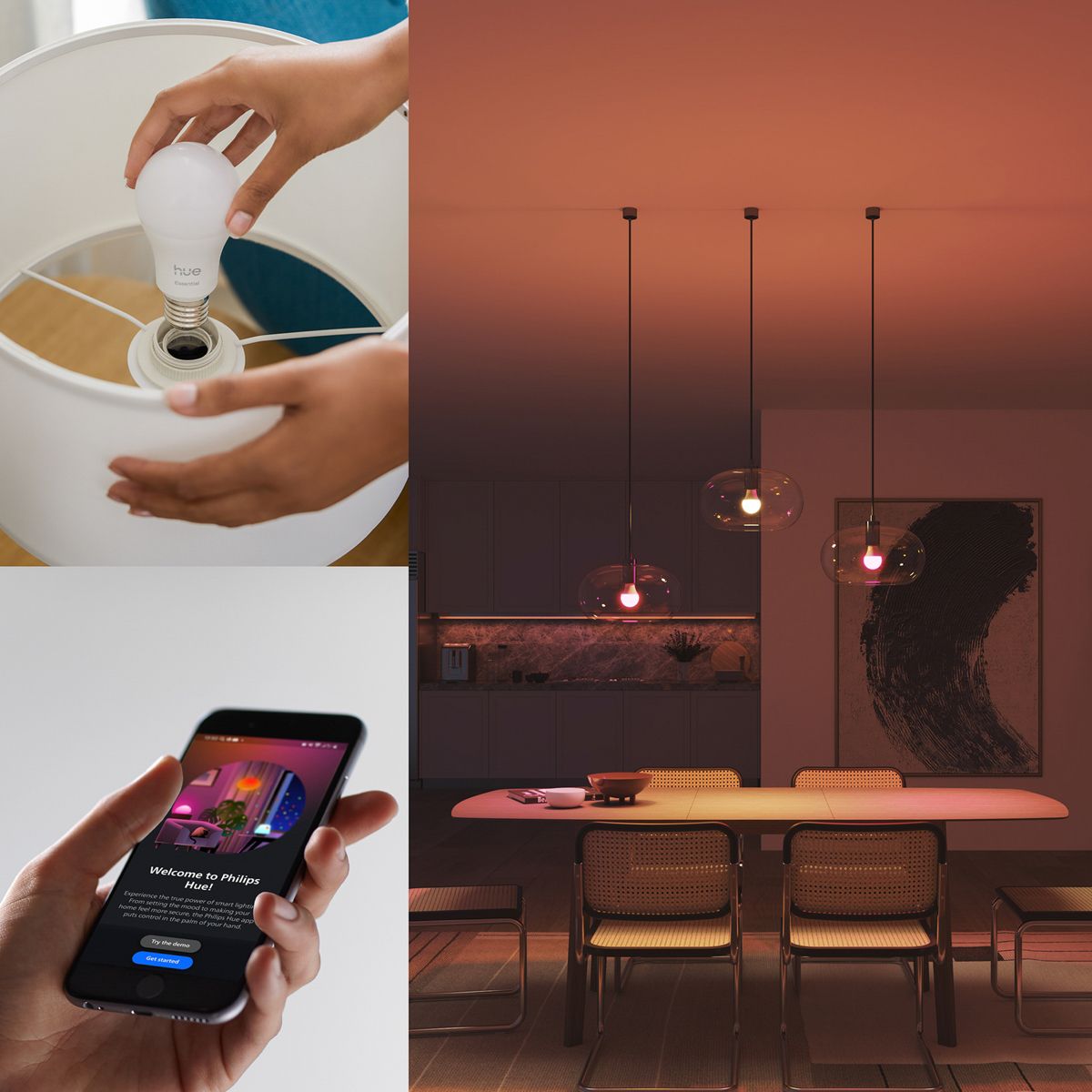 Ampoule LED connectée Essential E27 White&Color Ambiance couleur unique, PHILIPS HUE