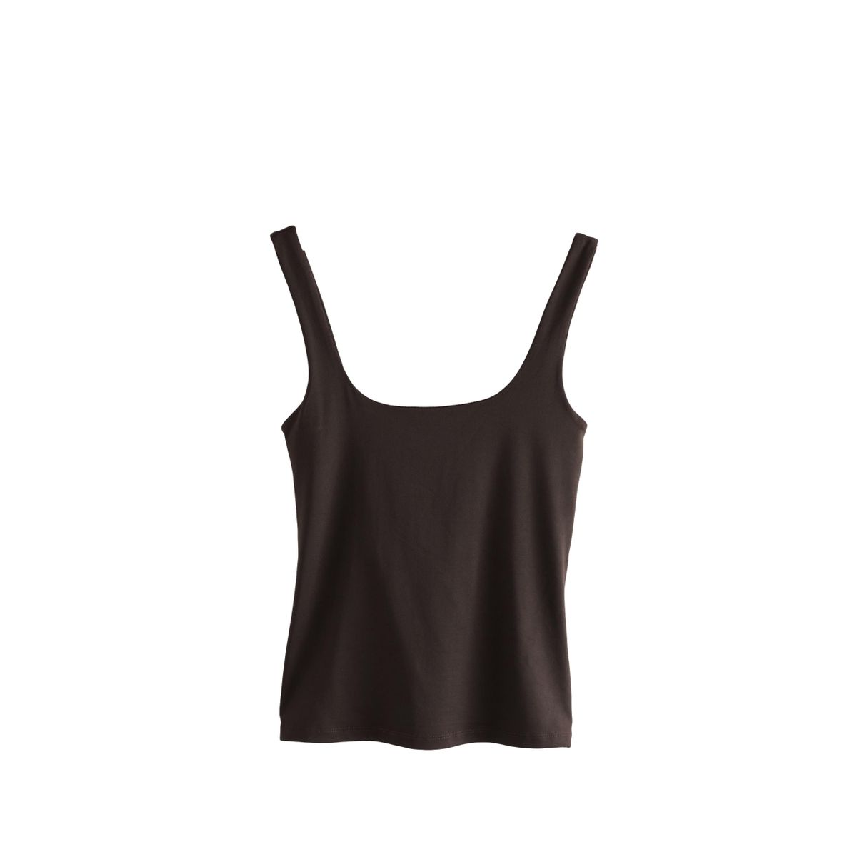 Débardeur en nylon doux à encolure dégagée marron chocolat, NEXT