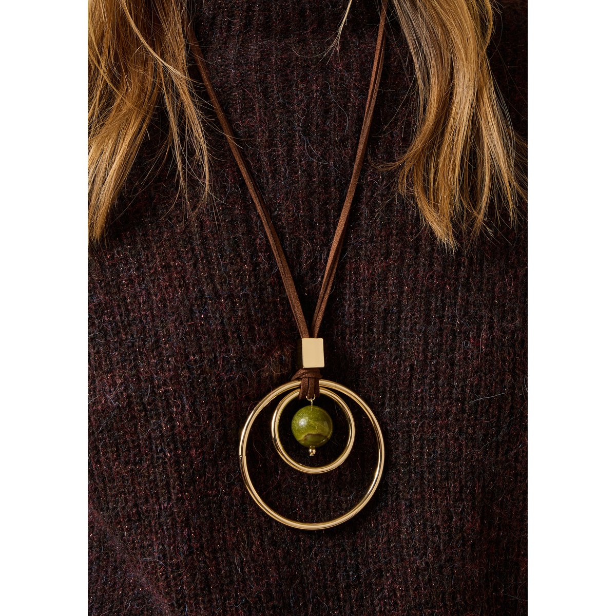 Collier sautoir multianneau light gold, LA FEE MARABOUTEE
