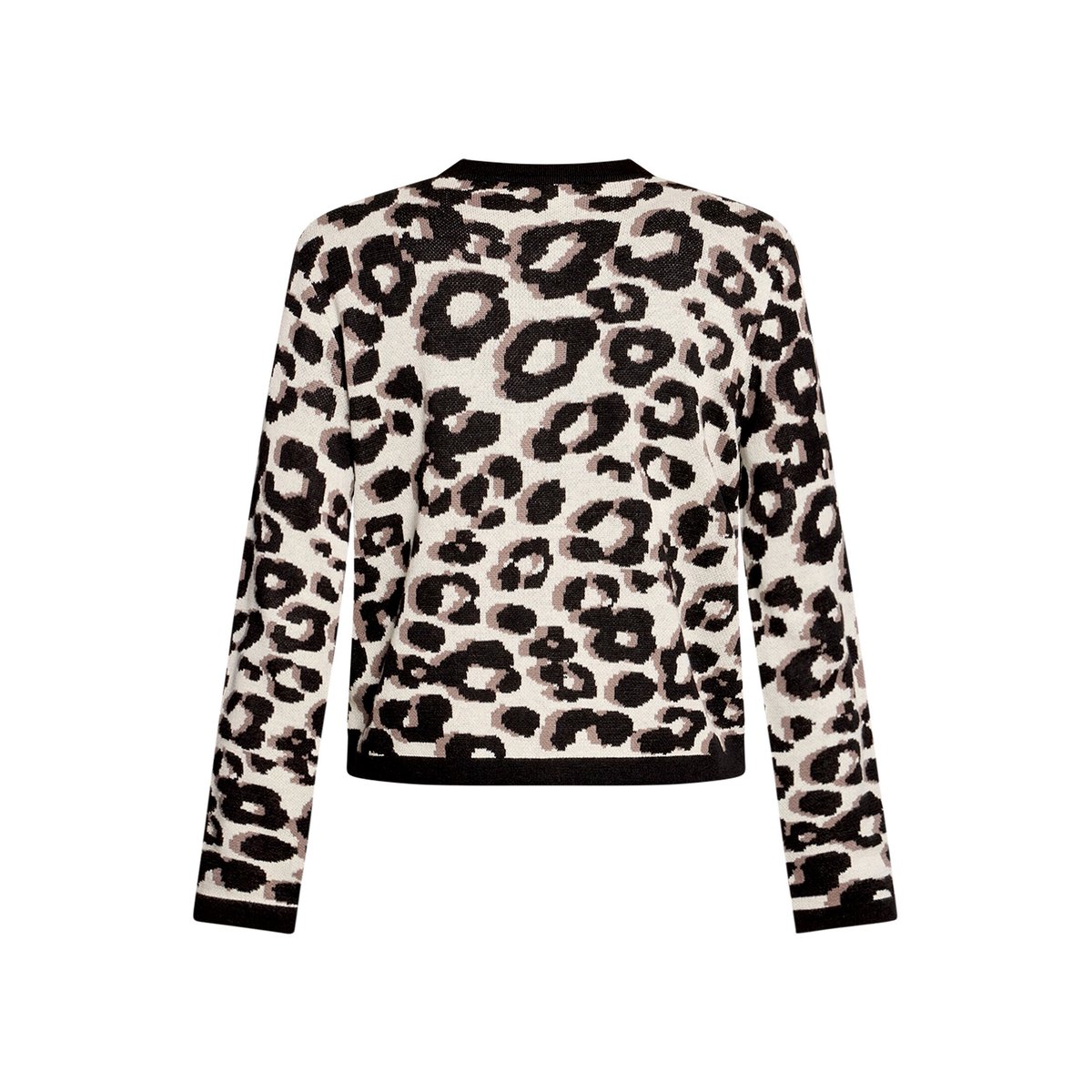 Cardigan en maille à motif jacquard patch black/beige, BETTY BARCLAY