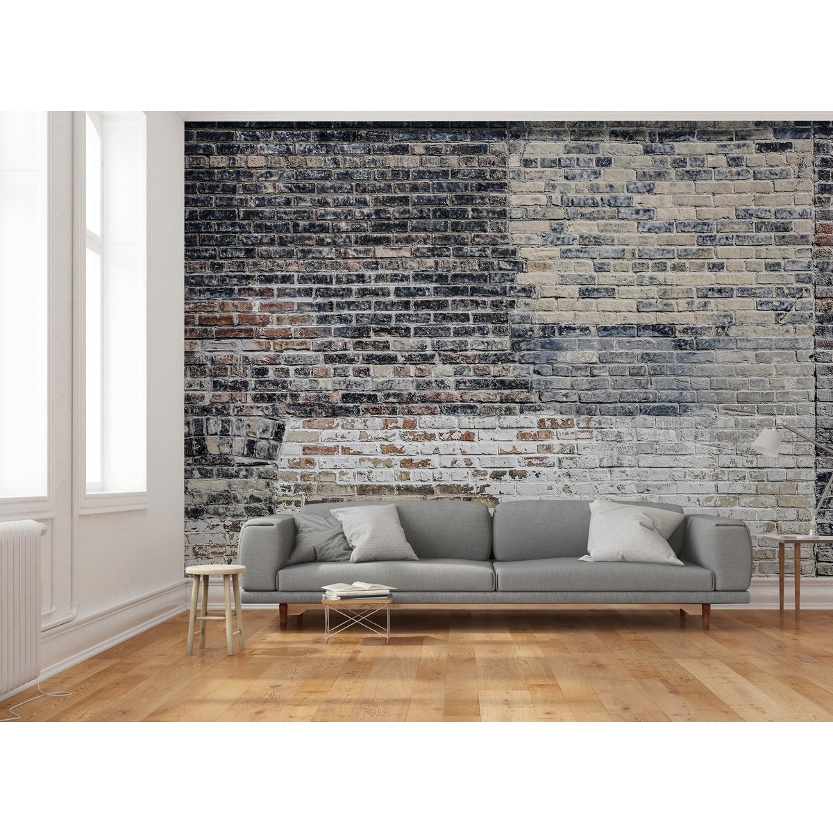 Papier peint panoramique GRUNGY WALL multicolore, LE PAPIERS DE NINON