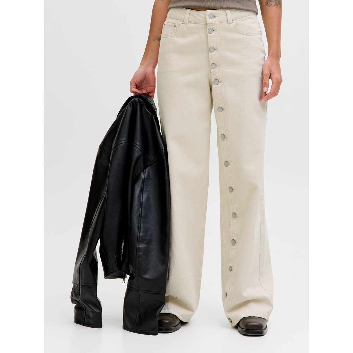Pantalon À Jambe Large blanche - ecru 1, JJXX