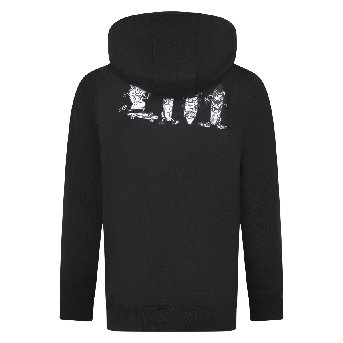 Sweat coton droit et col à capuche noir, VANS