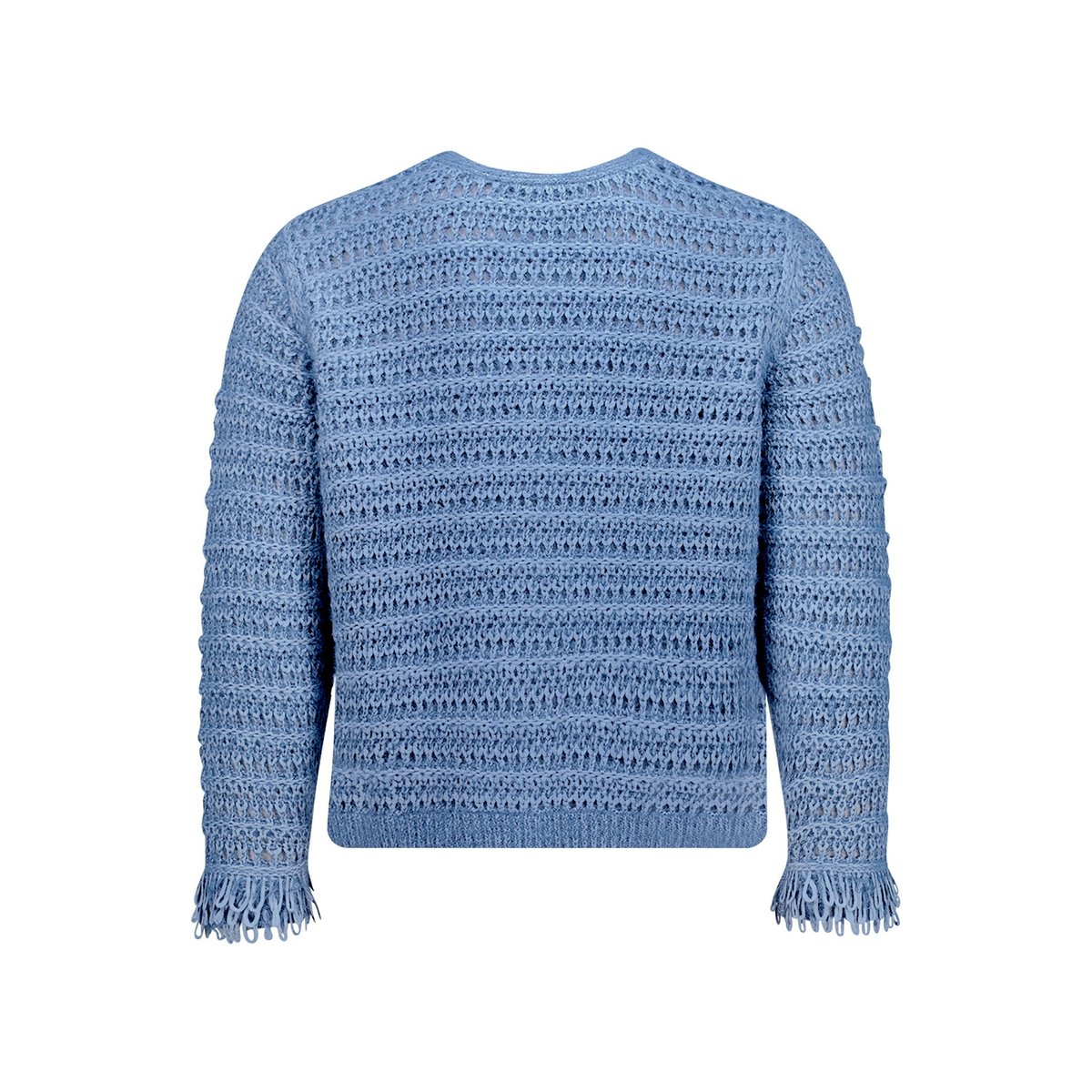 Cardigan en maille casual à franges patch blue/blue, BETTY BARCLAY