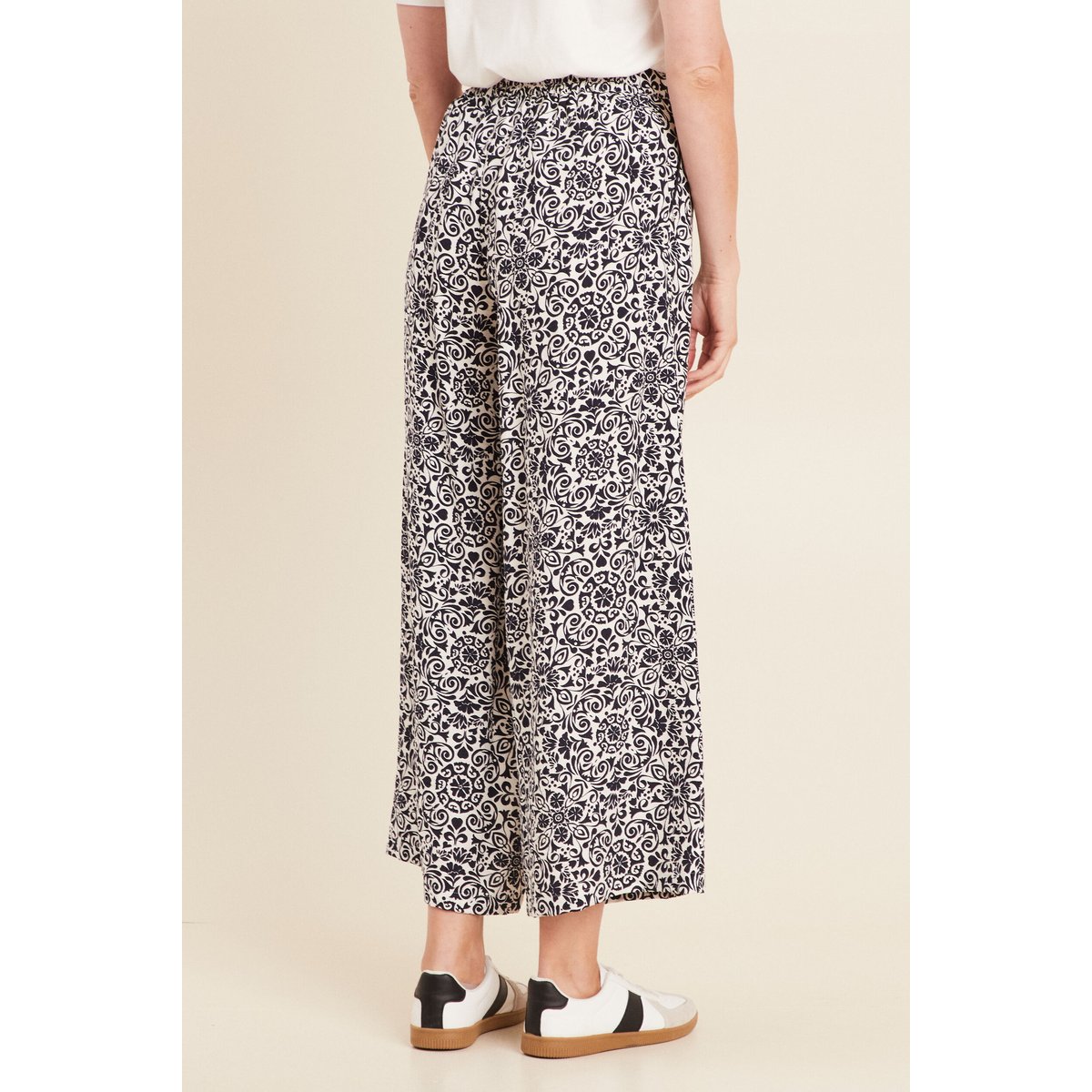Pantalon 7/8ème taille haute bleu marine, BREAL