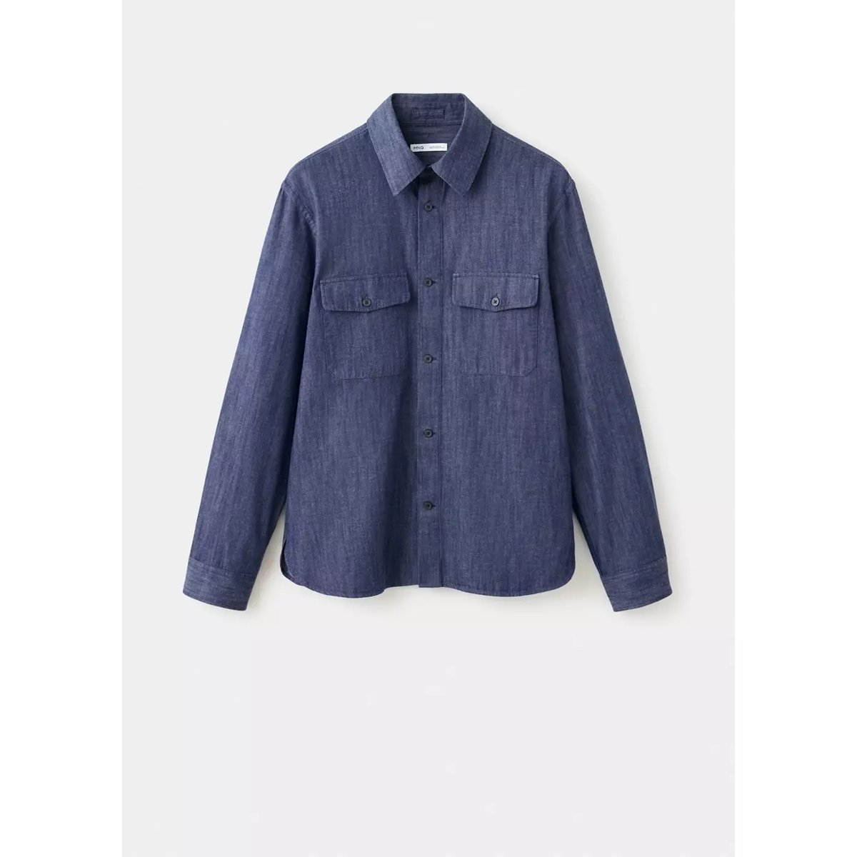 Surchemise en denim 100 % coton bleu marine, MANGO MAN
