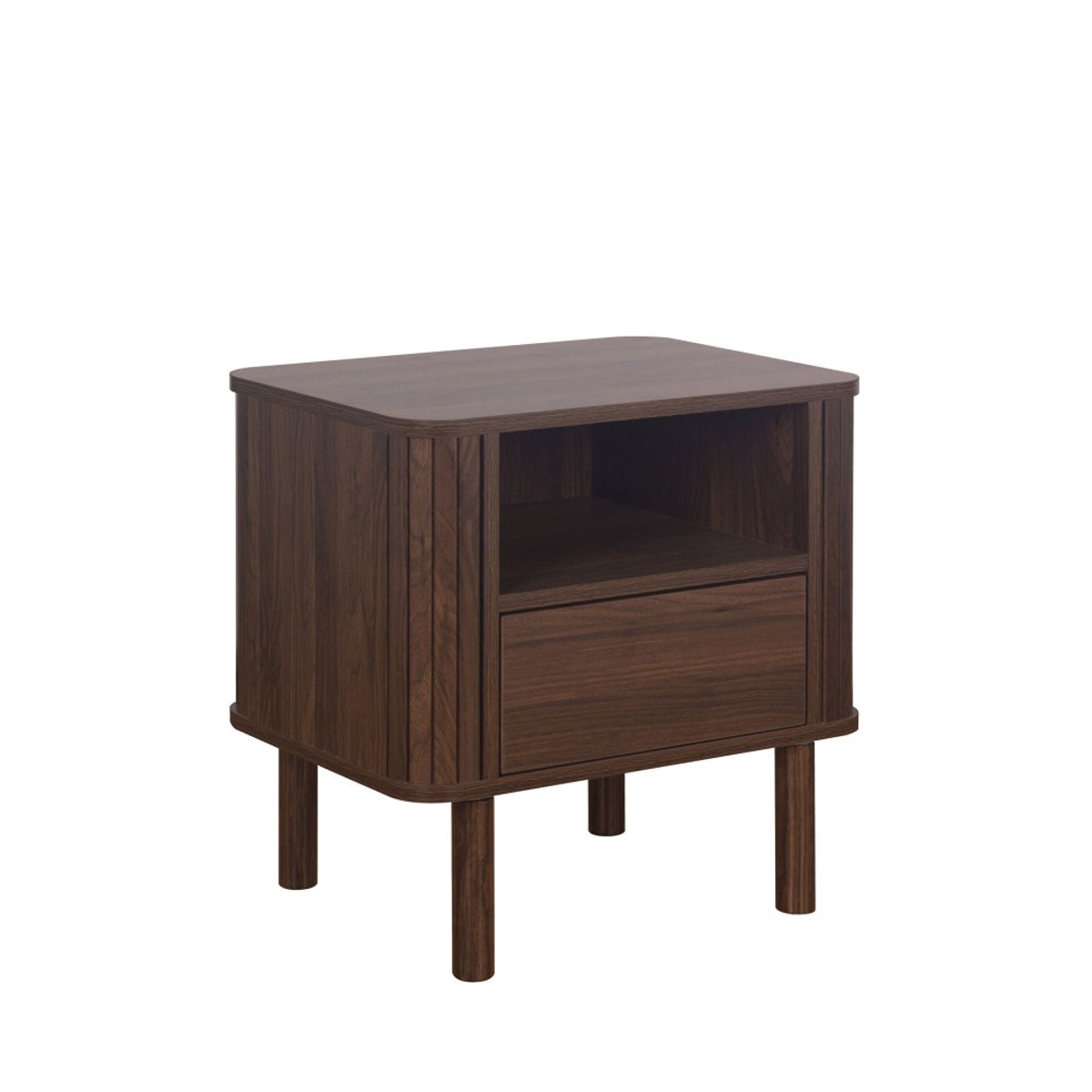 Table de chevet 1 tiroir en bois- MAYA bois foncé, DRAWER
