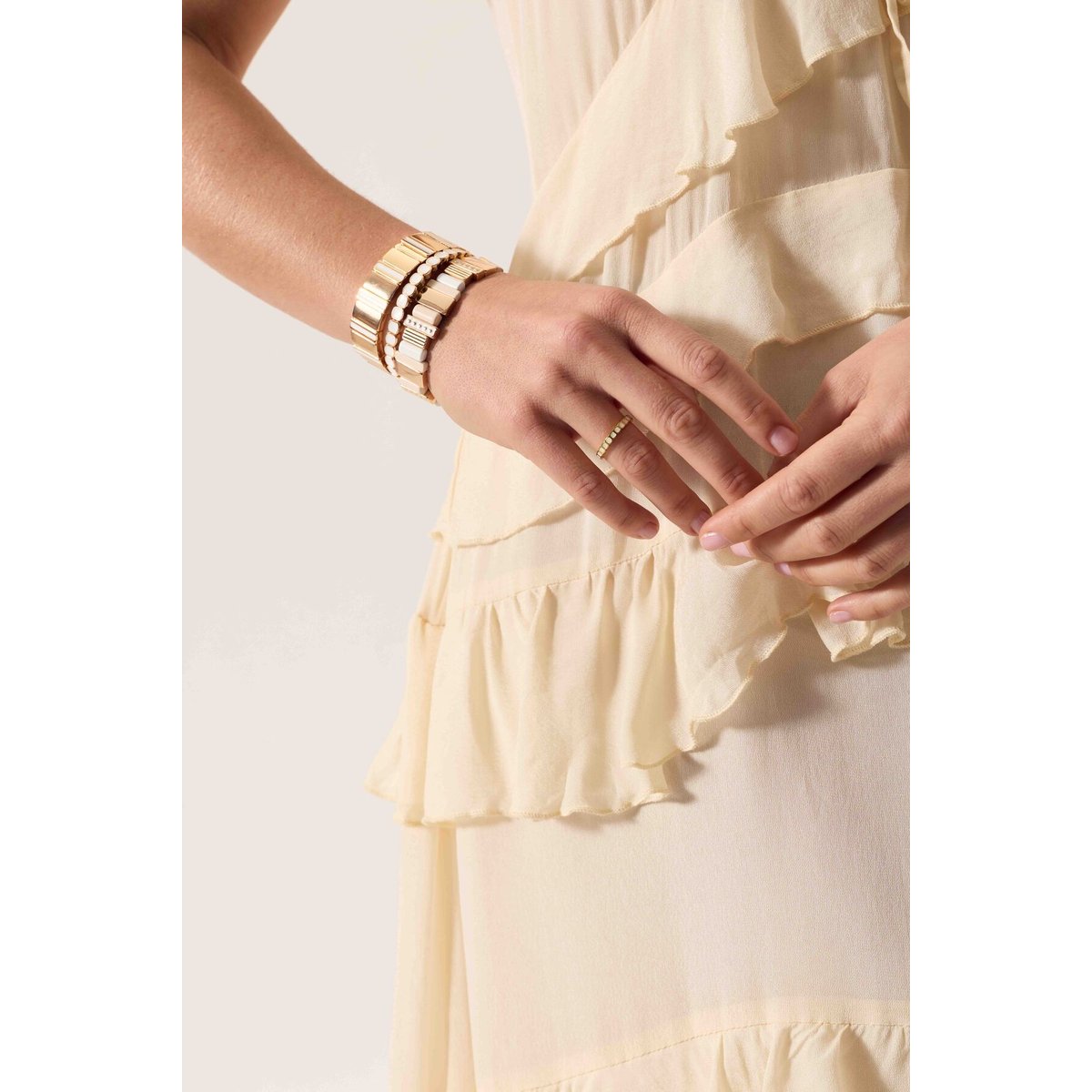 Bracelet facettes asymétriques dune, SIMONE A BORDEAUX