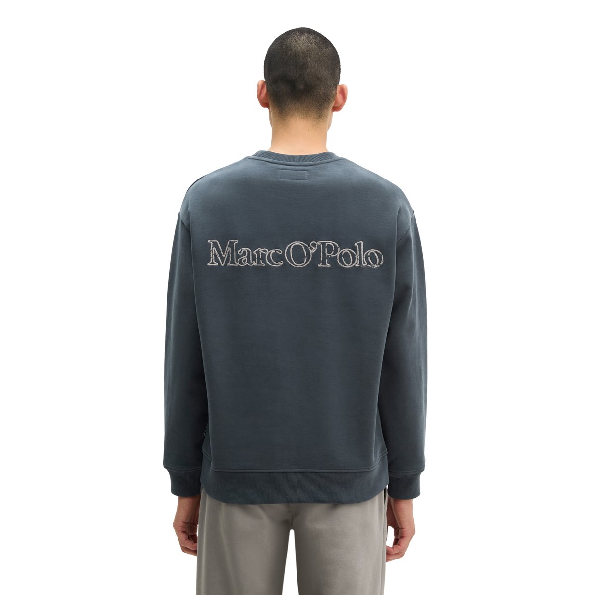 Sweat-shirt relaxed en coton bio régénéré bleu, MARC O'POLO