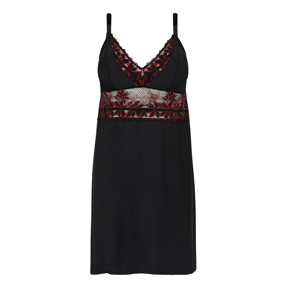 Nuisette MÉLODIE noir, rouge, SANS COMPLEXE