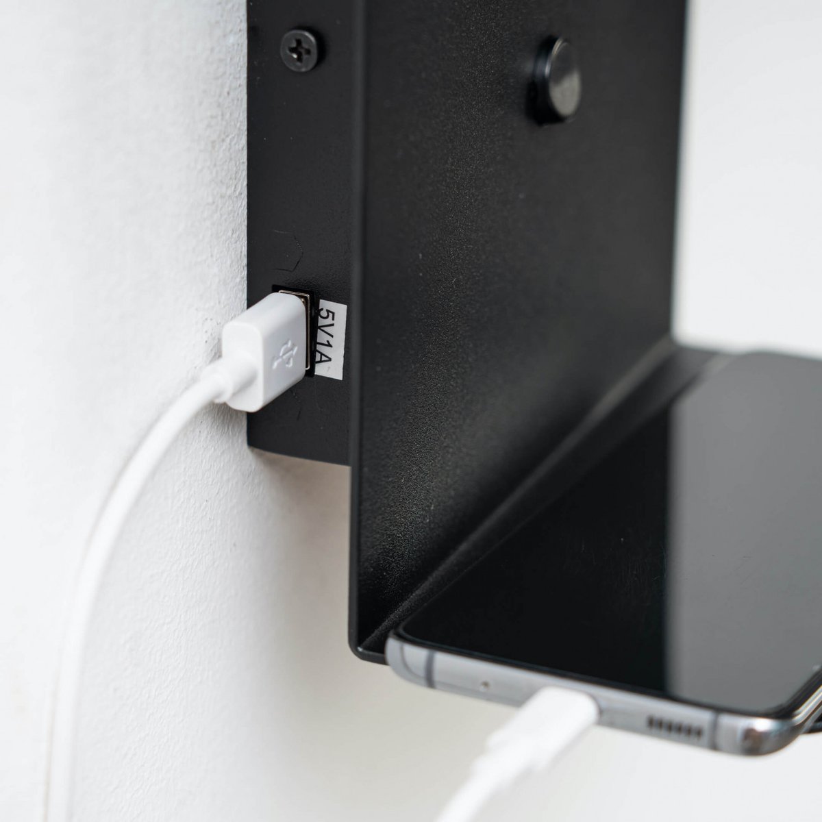 Applique liseuse noire avec USB - LYNGEN noir, KOSILUM