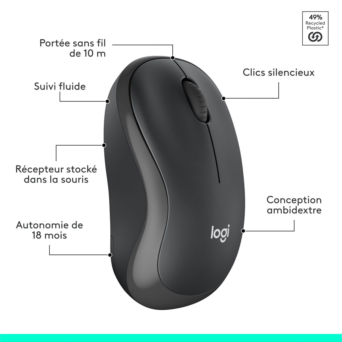 Clavier + Souris MK295 Silent Wireless Combo gris, LOGITECH
