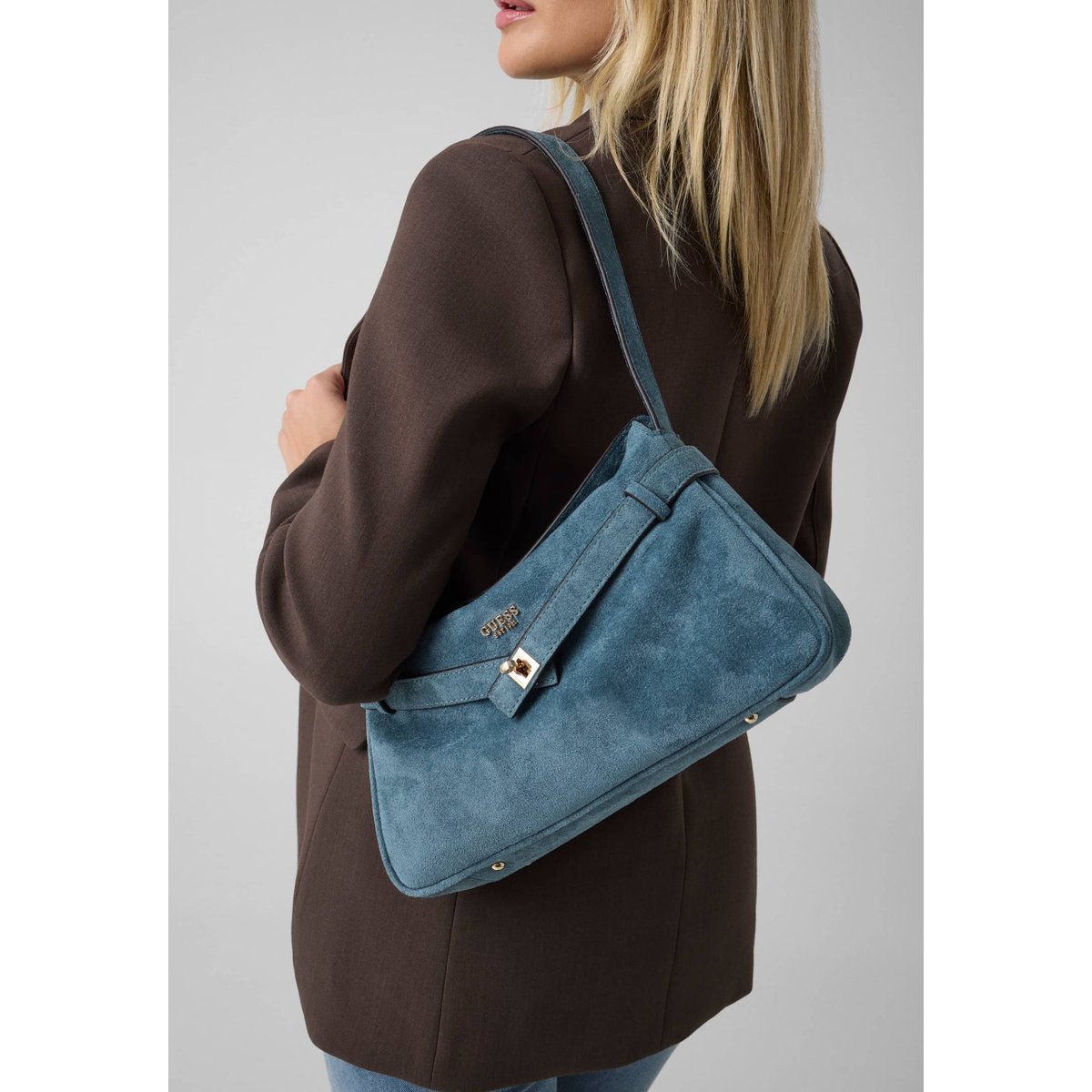 Sac À Épaule Ella bleu, GUESS