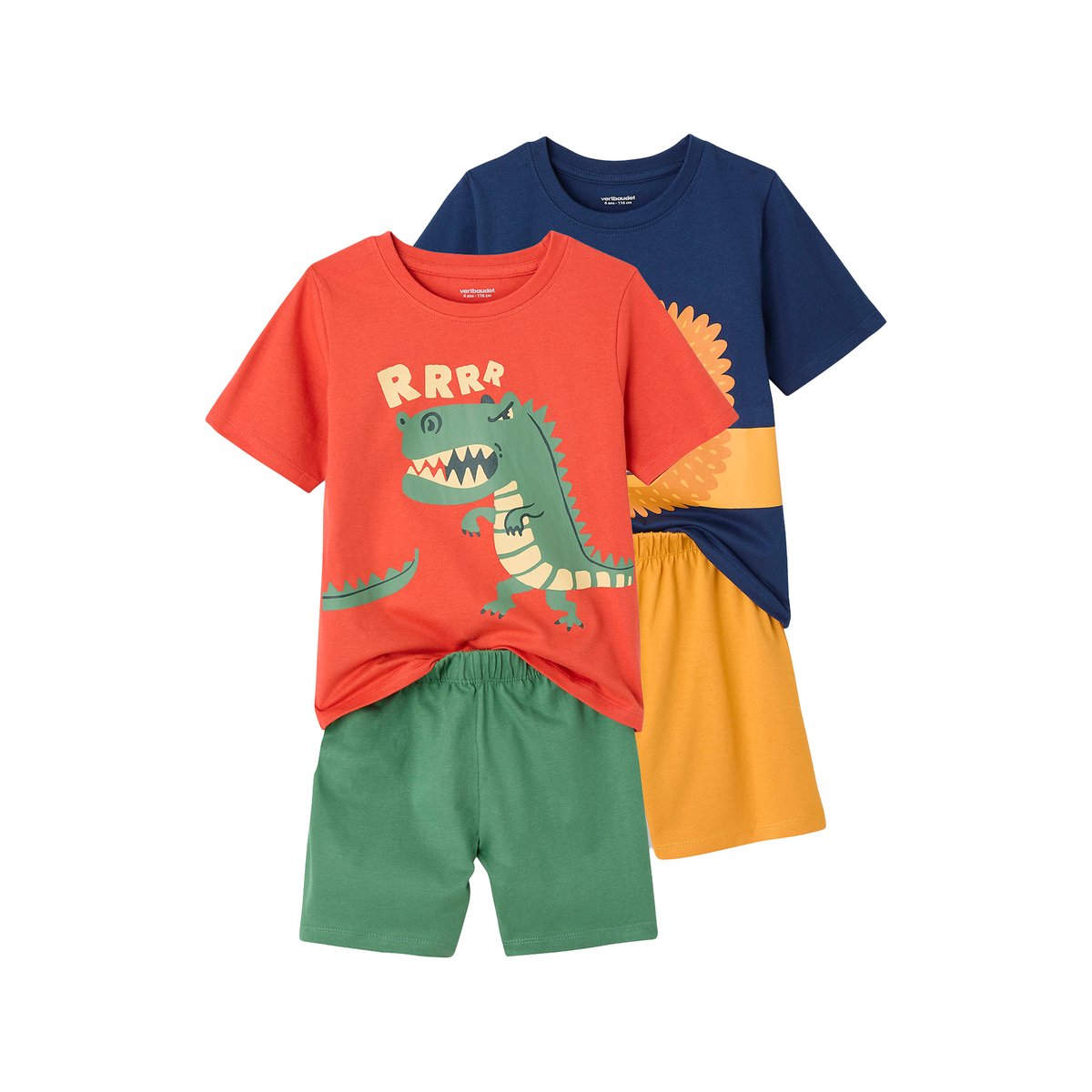 Lot de 2 pyjashorts animaux multicolore, VERTBAUDET