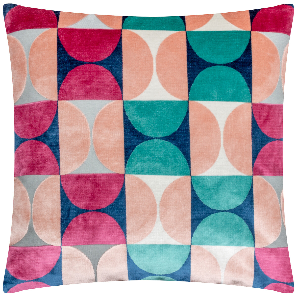 Bardot Cut Velvet Cushion blue, PAOLETTI