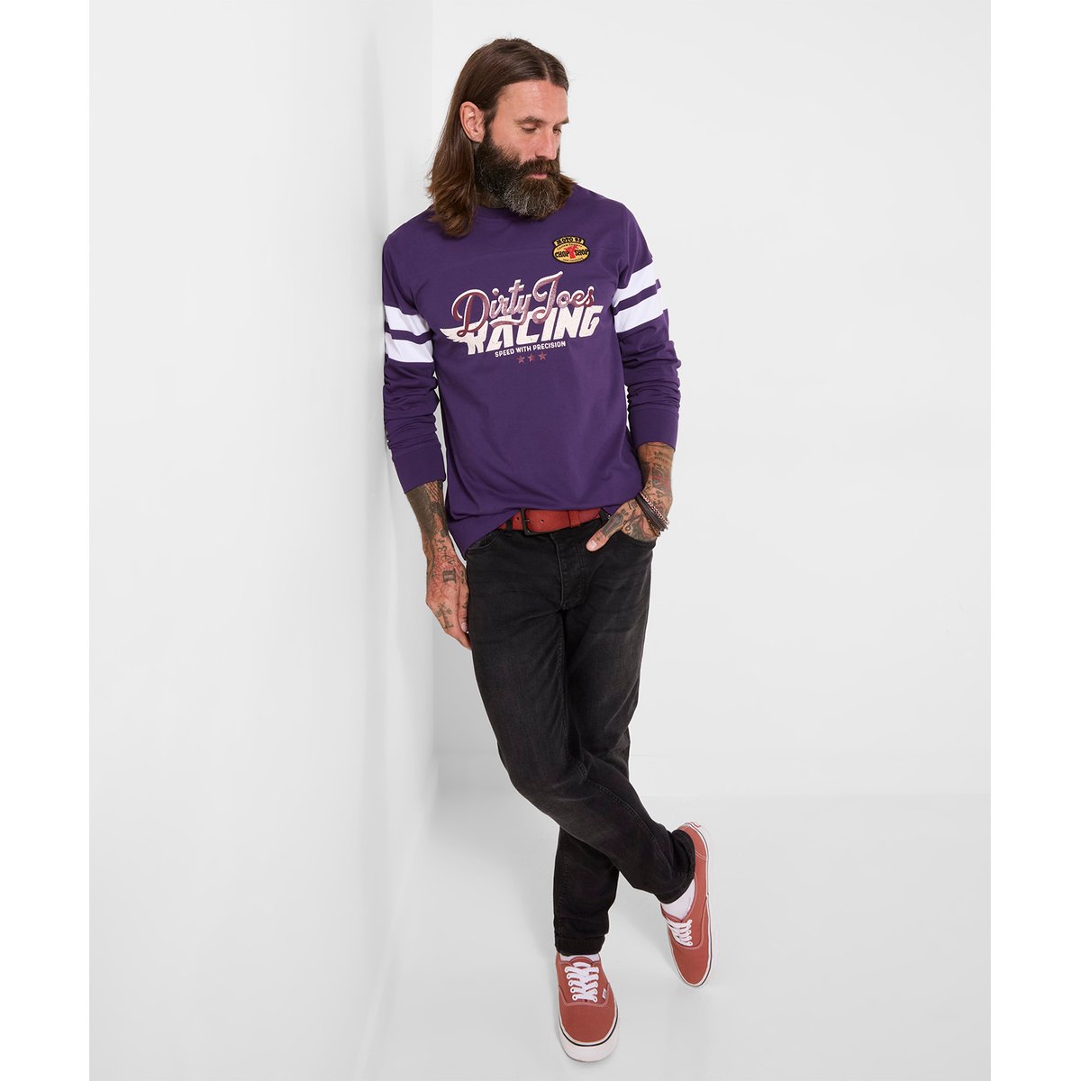 Sweat Col Rond Dirty Joes Racing violet, JOE BROWNS