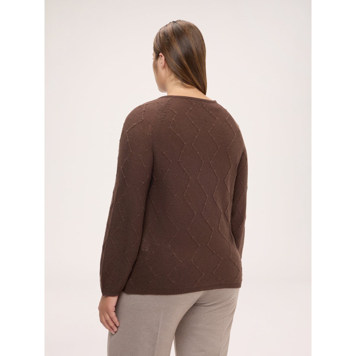 Pull avec perles marron, FIORELLA RUBINO