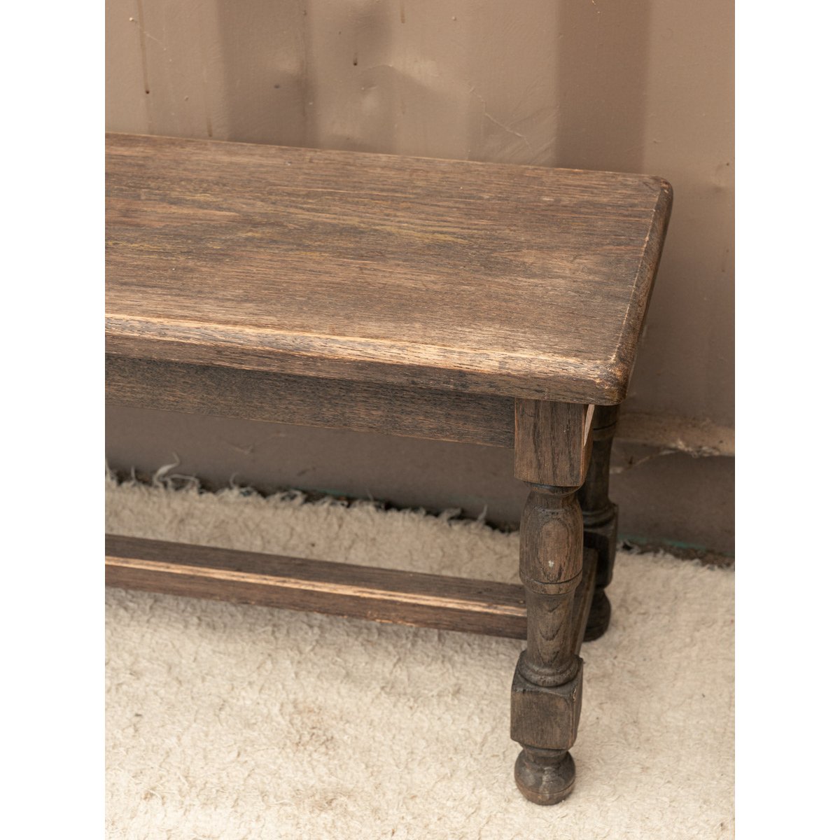 Banc en chêne Antoine N°538 - Bon état bois foncé, DEBONGOUT