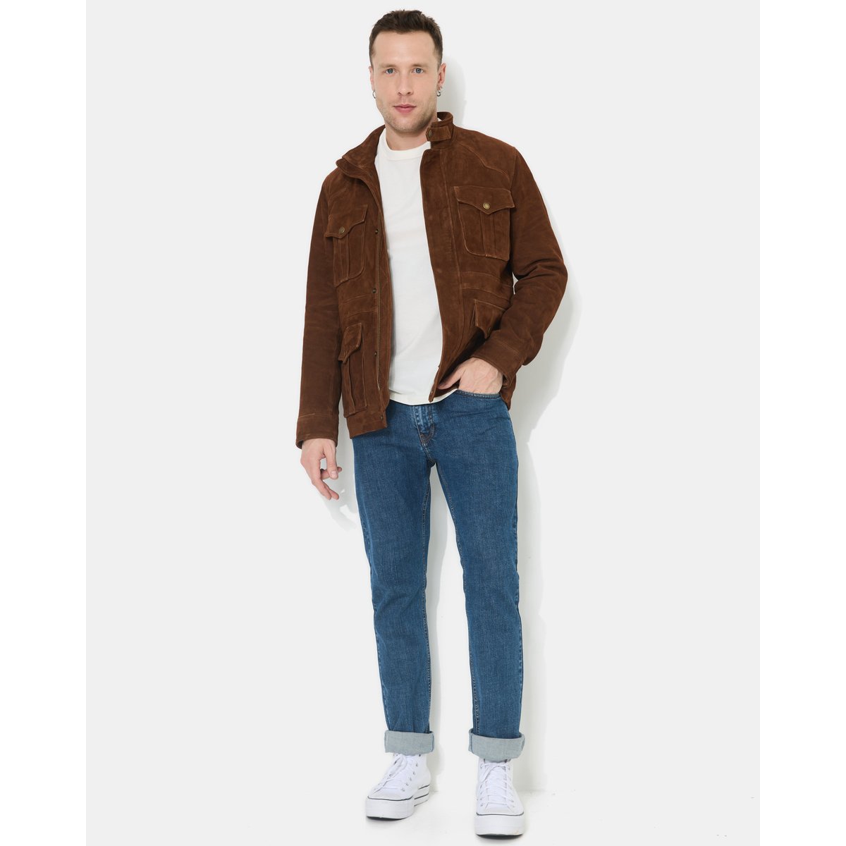 Veste en cuir DAGGER marron, CHEVIGNON
