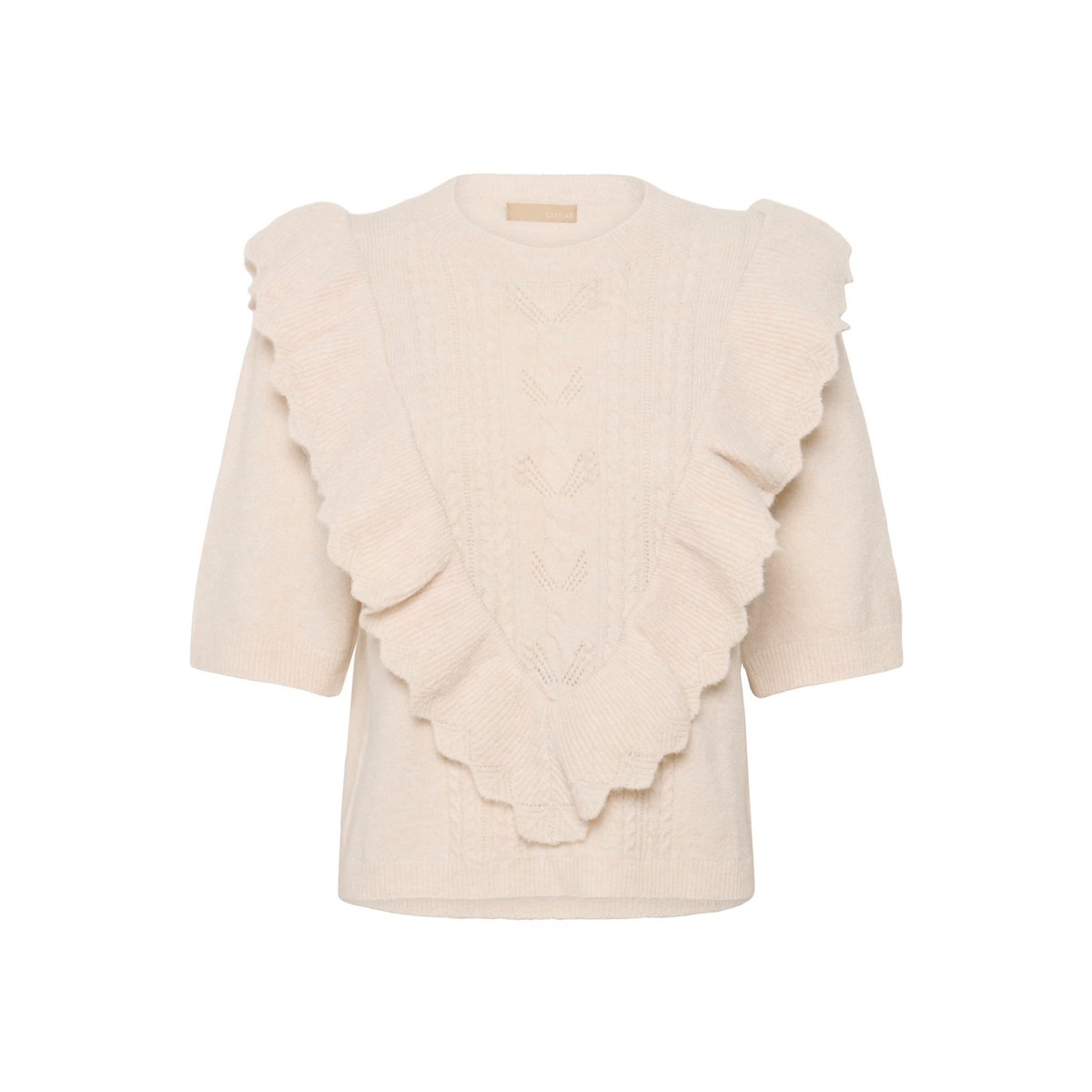 Pullover tricoté beige whitecap melange, CULTURE