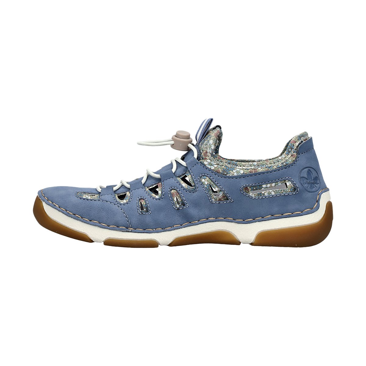 Basket Cuir Morelia bleu, RIEKER