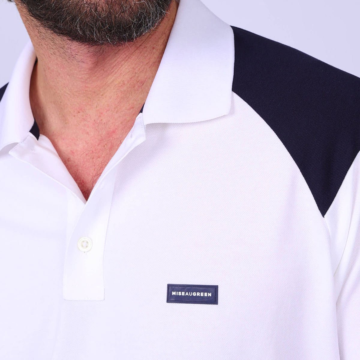 Polo sport Garrie blanc, MISE AU GREEN