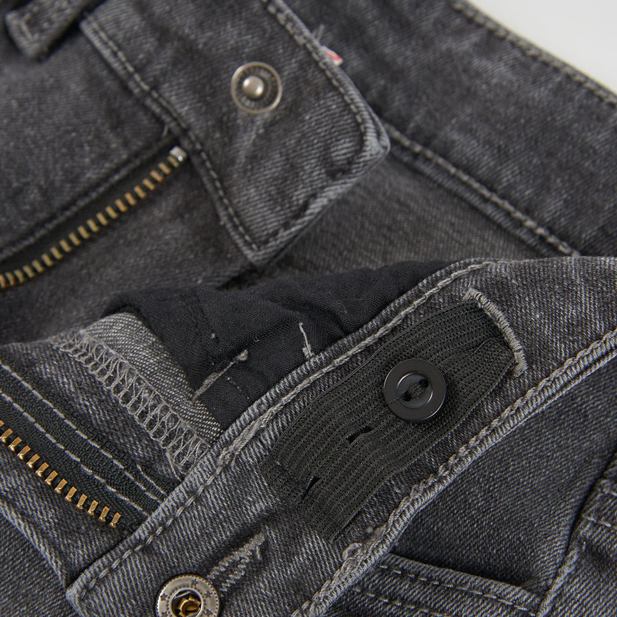 Pantalon garçon denim élastique gris, BOBOLI