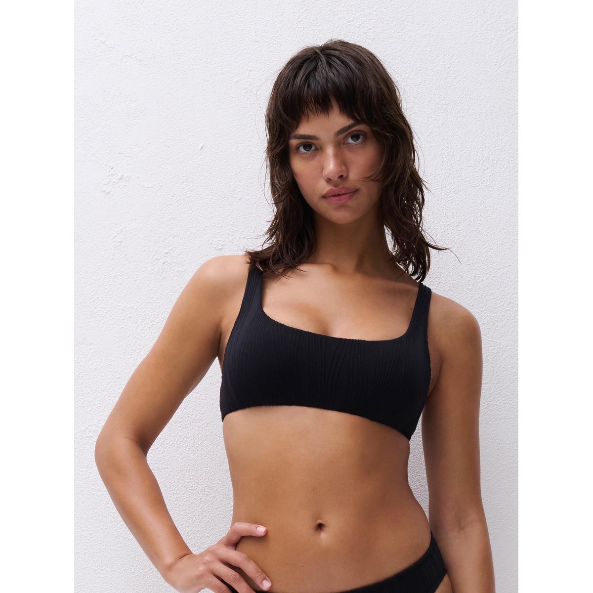 Haut de maillot de bain sans armature coques amovibles SWIM ONE SIZE noir, CHANTELLE PULP