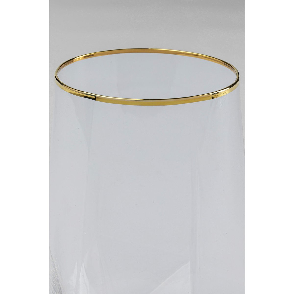 Lot de 4 verres à eau à bordure, DIAMOND or, KARE DESIGN