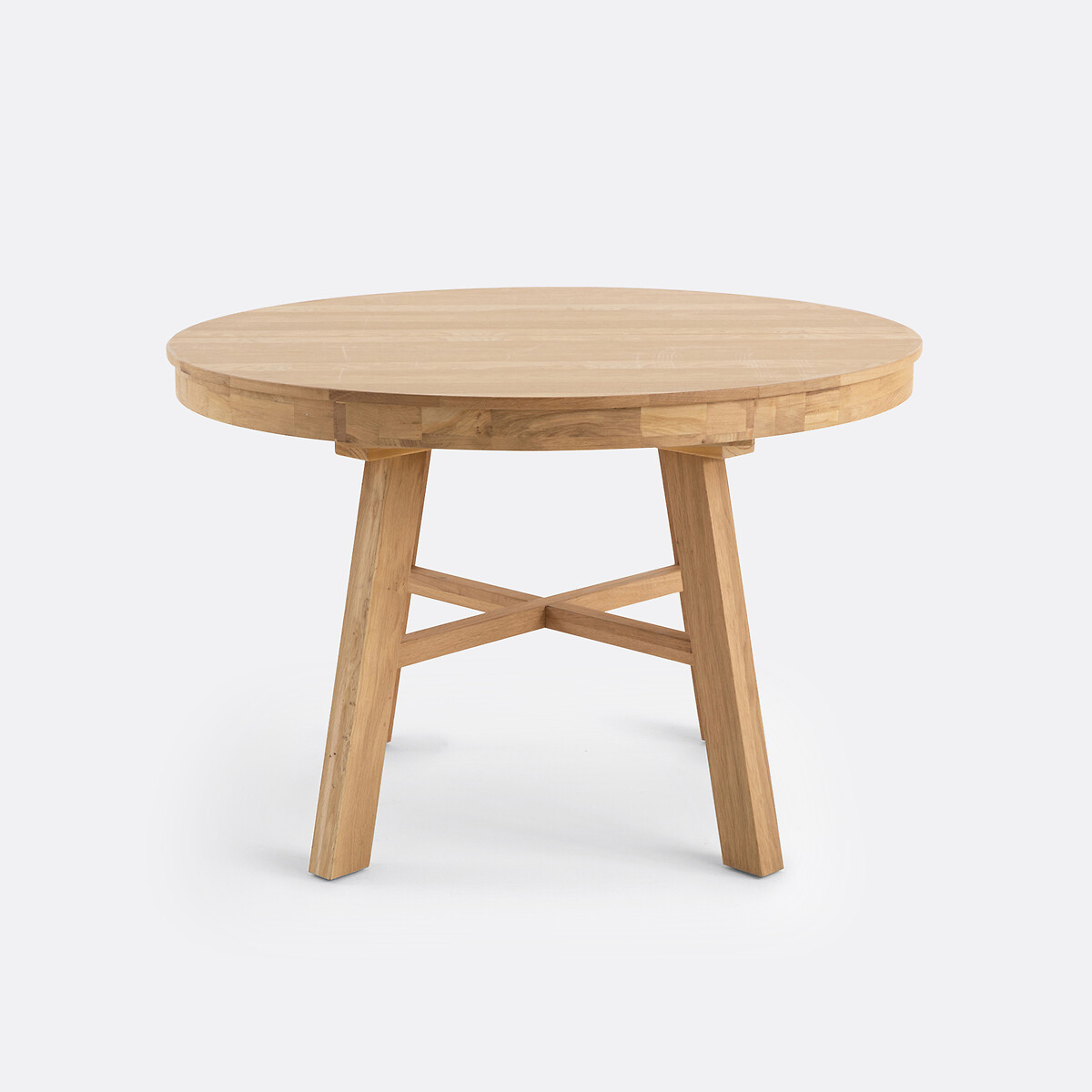 Table à manger, extensible, ronde, 4 à 8 couverts, ZEBARN chêne, LA REDOUTE INTERIEURS