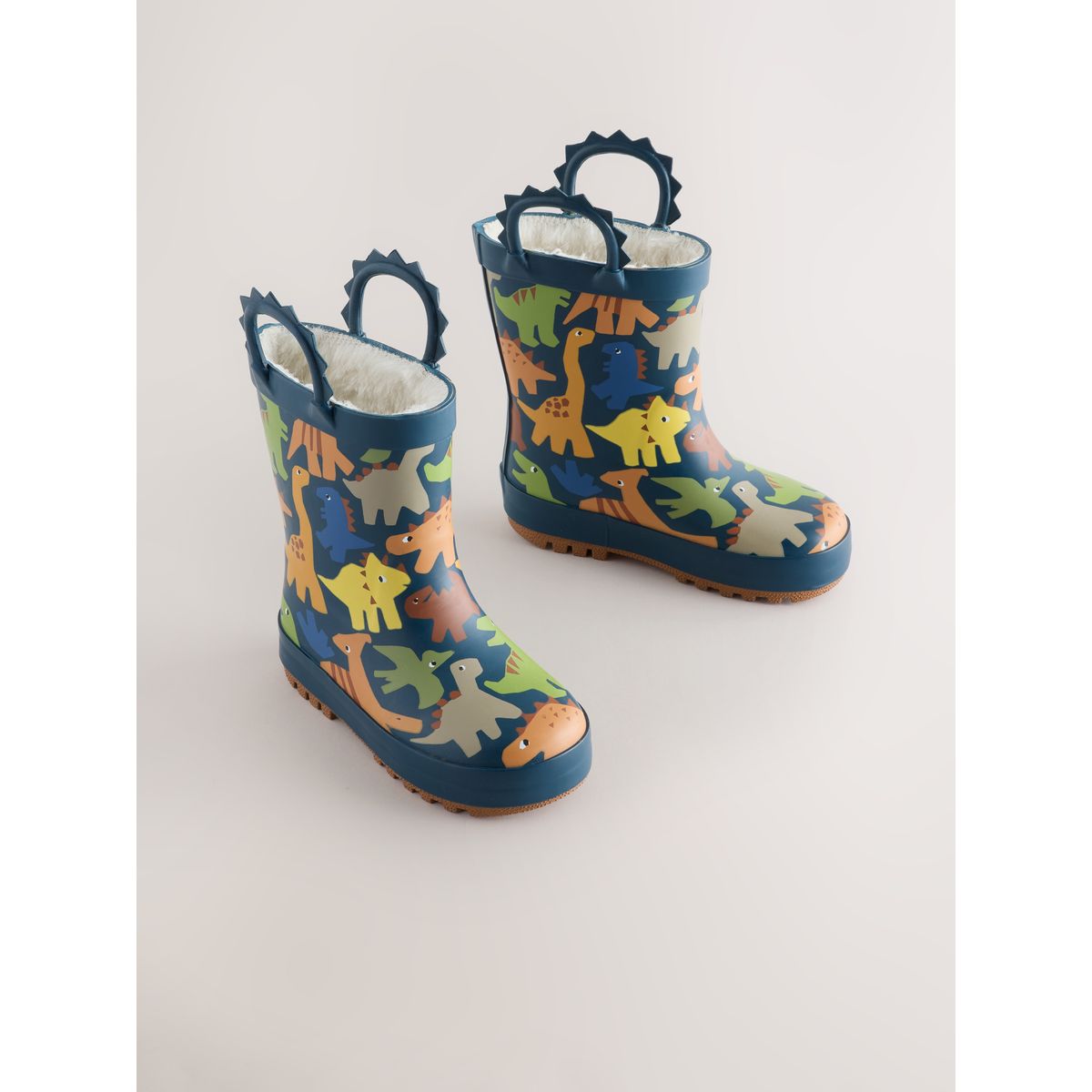 Bottes en caoutchouc à poignée et doublure bleu marine, NEXT