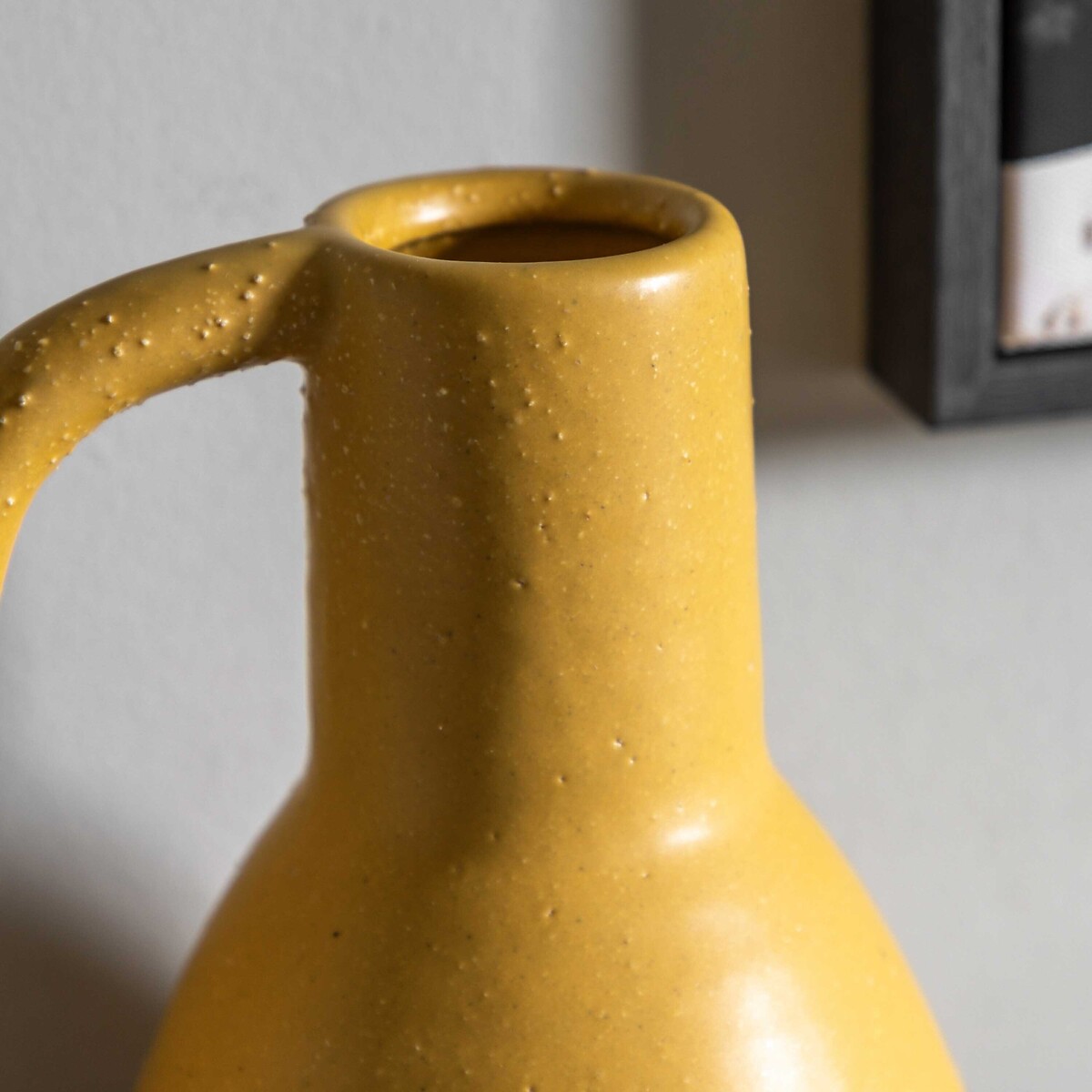 21cm Ceramic Vase with Handle yellow, ÉDITÉ