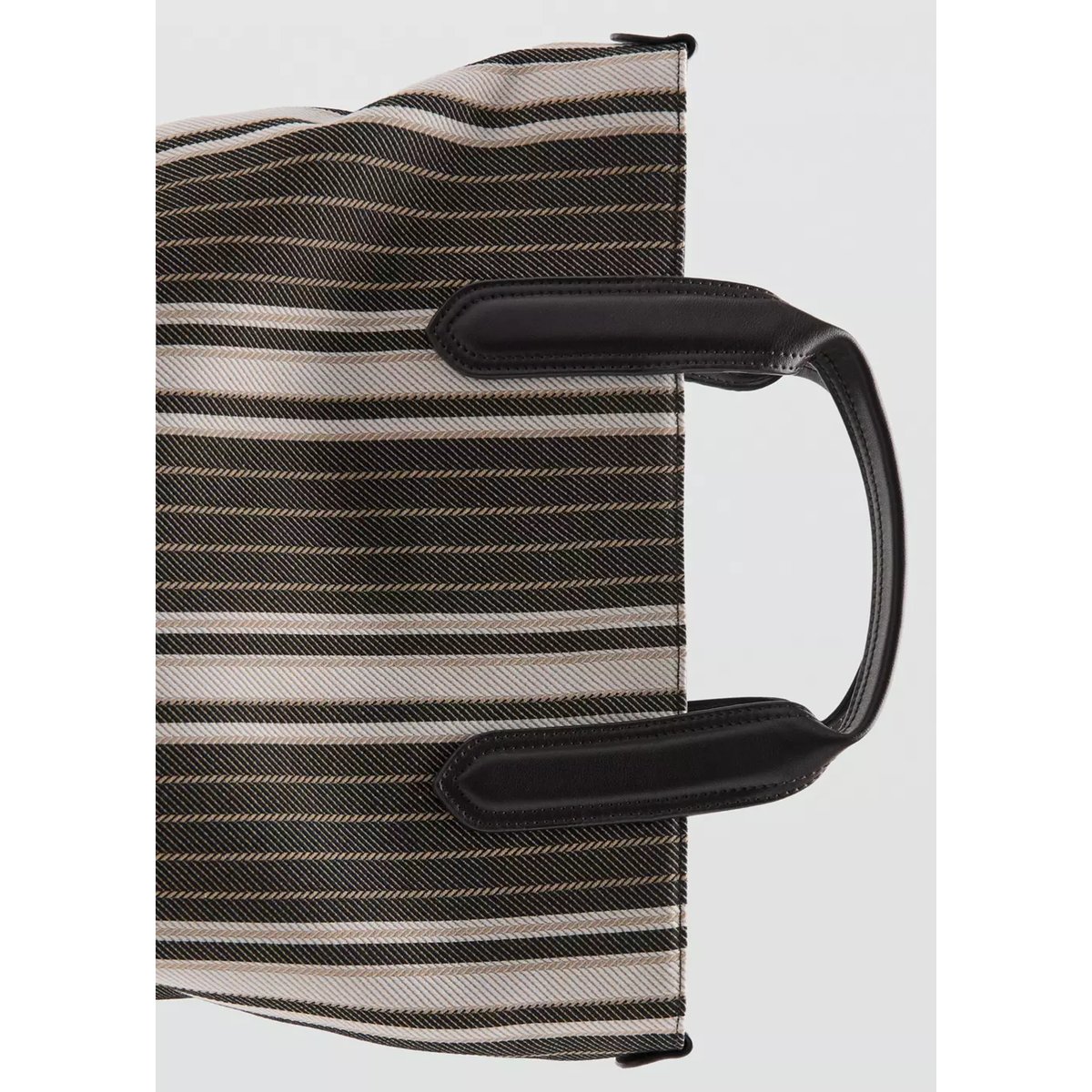 Sac cabas à rayures marron, MANGO MAN