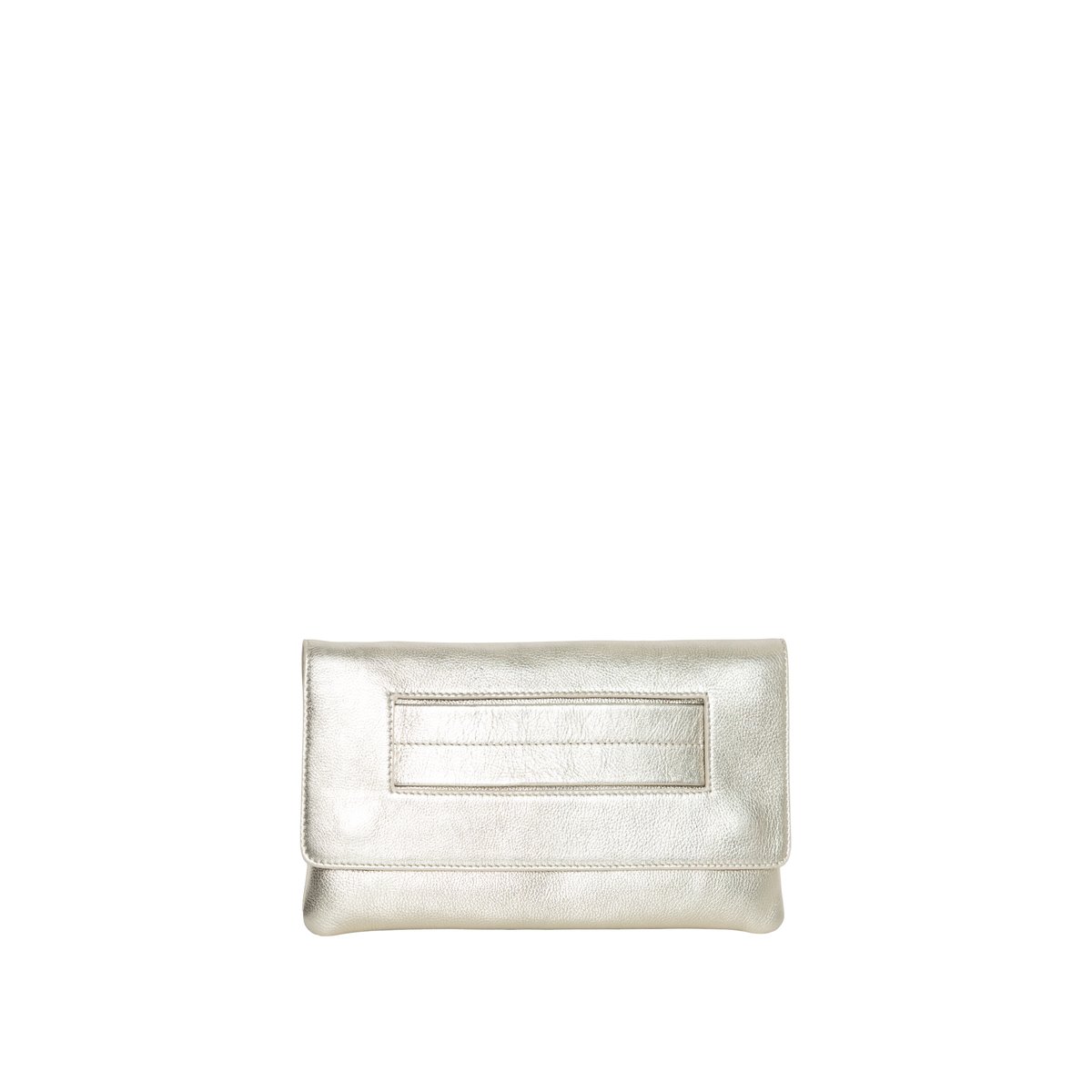 Pochette cuir métallisé champagne, IKKS