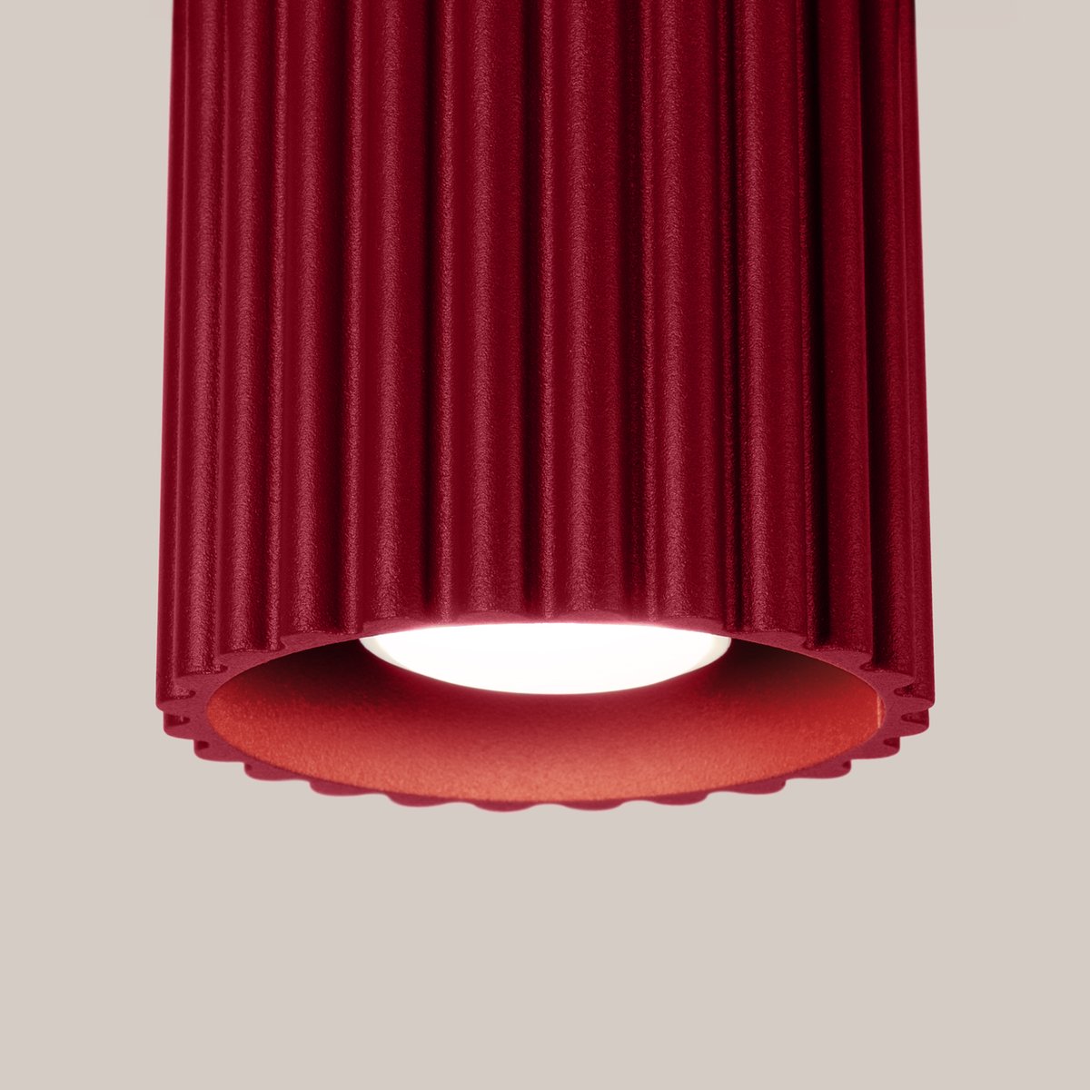 Plafonnier Aluminium Bourgogne GU10 1 Aura rouge, EDEN