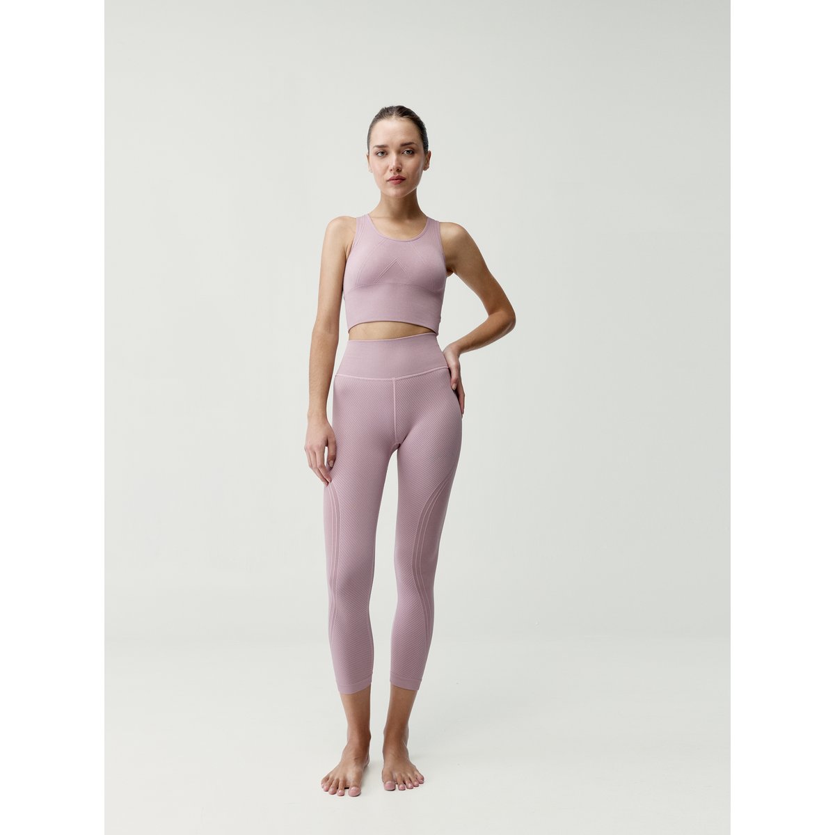 Legging de sport 7/8 Seamless MANDIRA vieille rose, BORN
