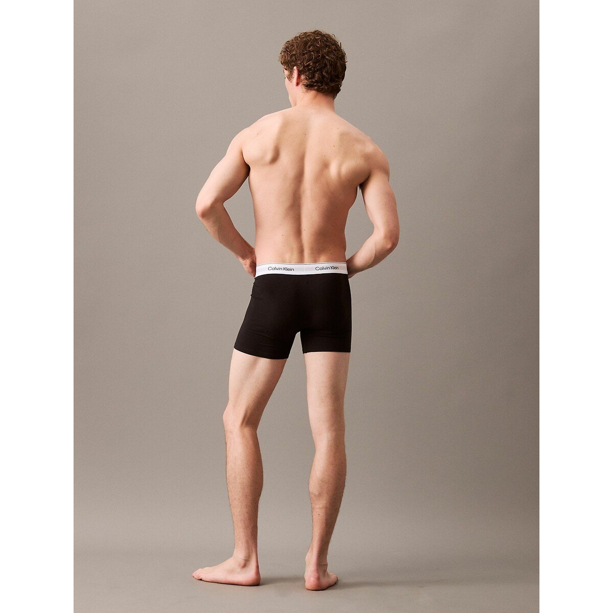 Set van 3 boxershorts Icon Cotton Stretch grijs +  wit + zwart, CALVIN KLEIN UNDERWEAR