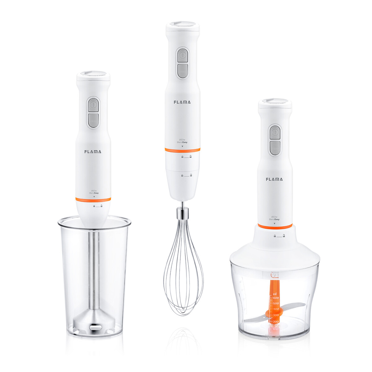 Varinha Mágica BlendEasy QuadBlade c/ acessórios, FLAMA branco, FLAMA