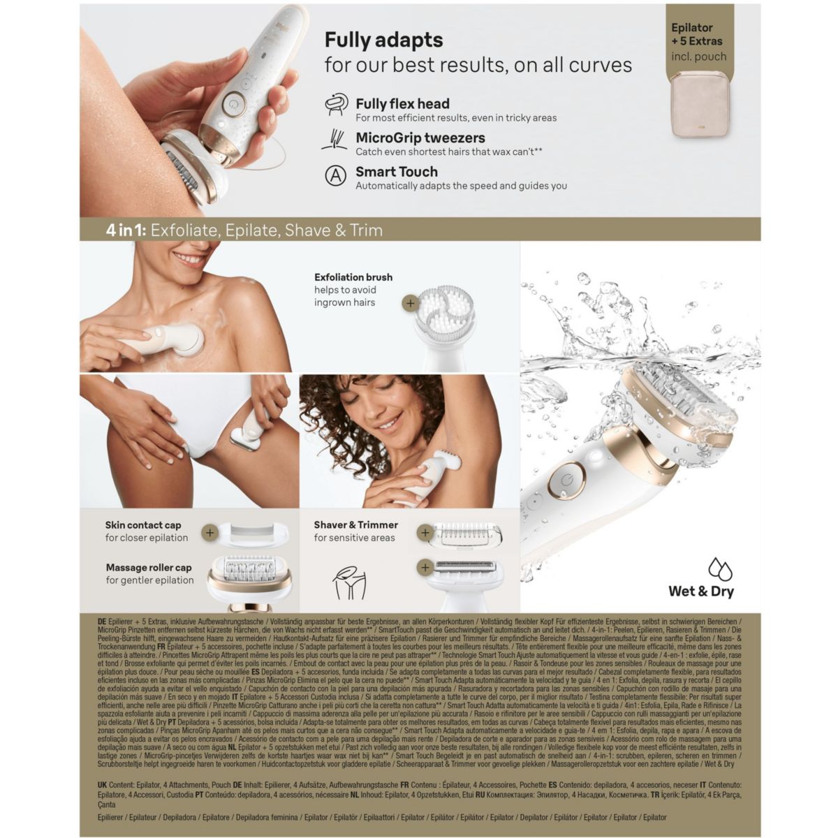 Epilateur électrique Silk-épil SES 9-060 3D Flex couleur unique, BRAUN