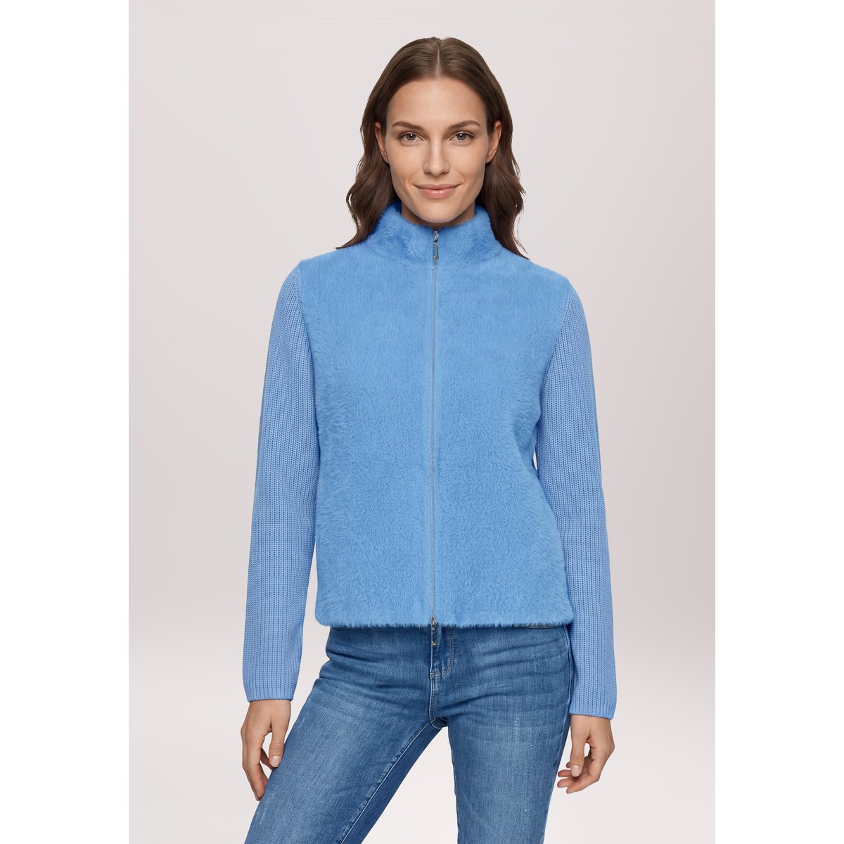 Cardigan en maille à fermeture zippée english manor, BETTY BARCLAY