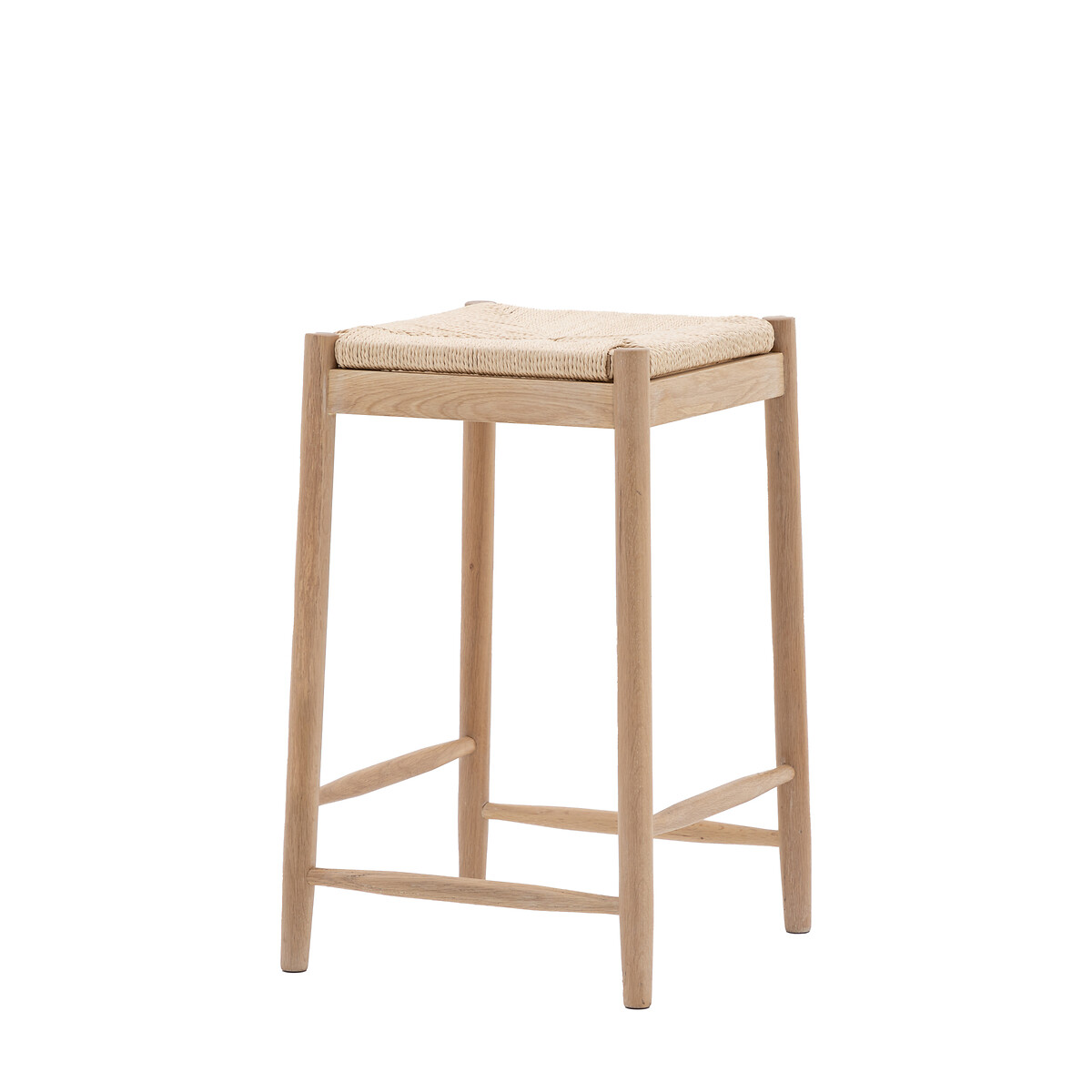Ende Solid Oak & Woven Rope Stool natural, ÉDITÉ