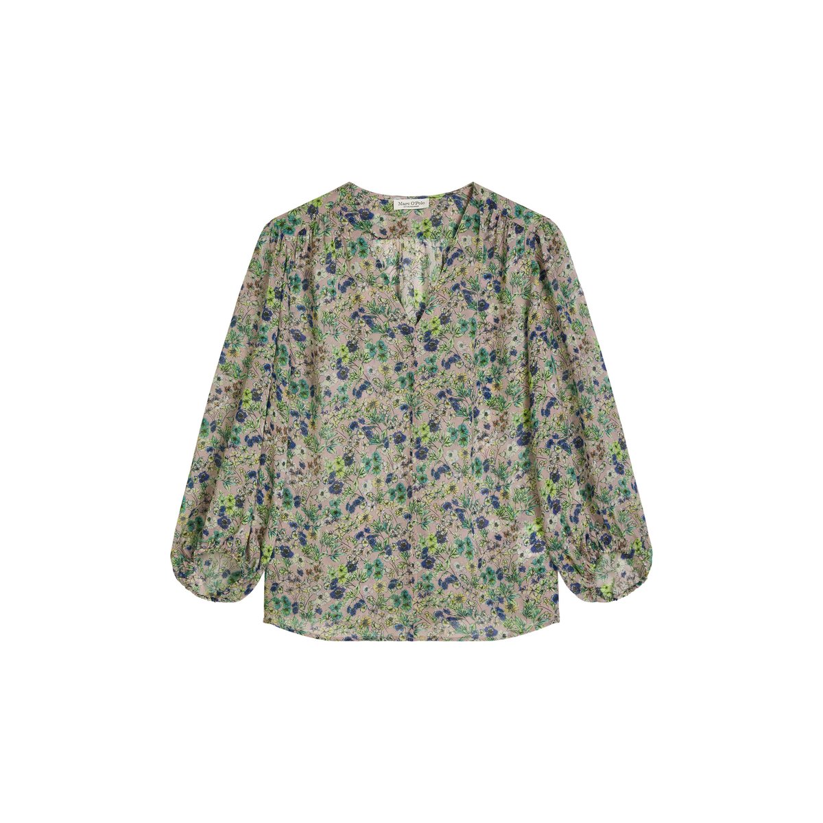 Blouse imprimée relaxed en viscose imprimée rose, MARC O'POLO