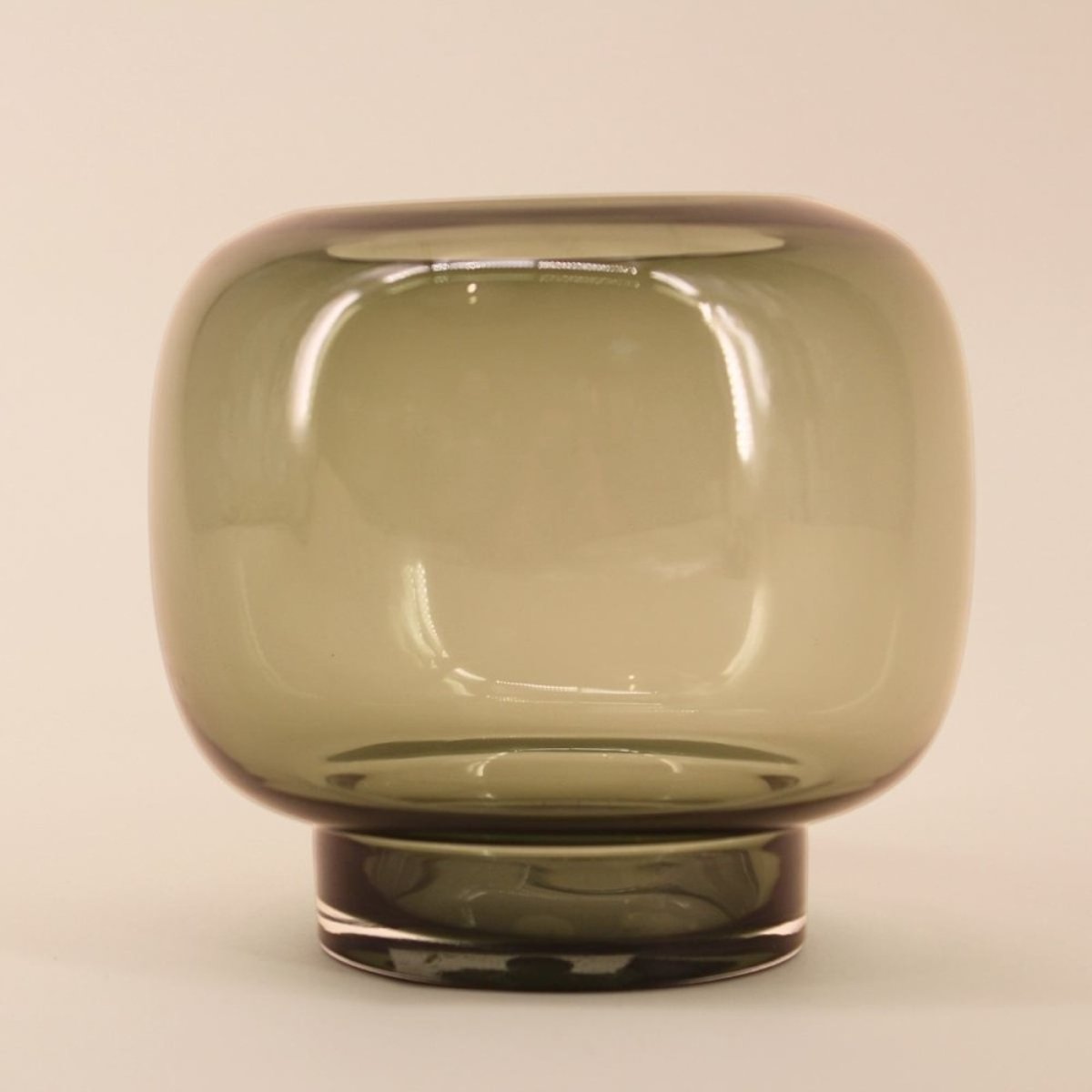 Photophore design en verre fait main  16x17cm vert, DECOSTAR