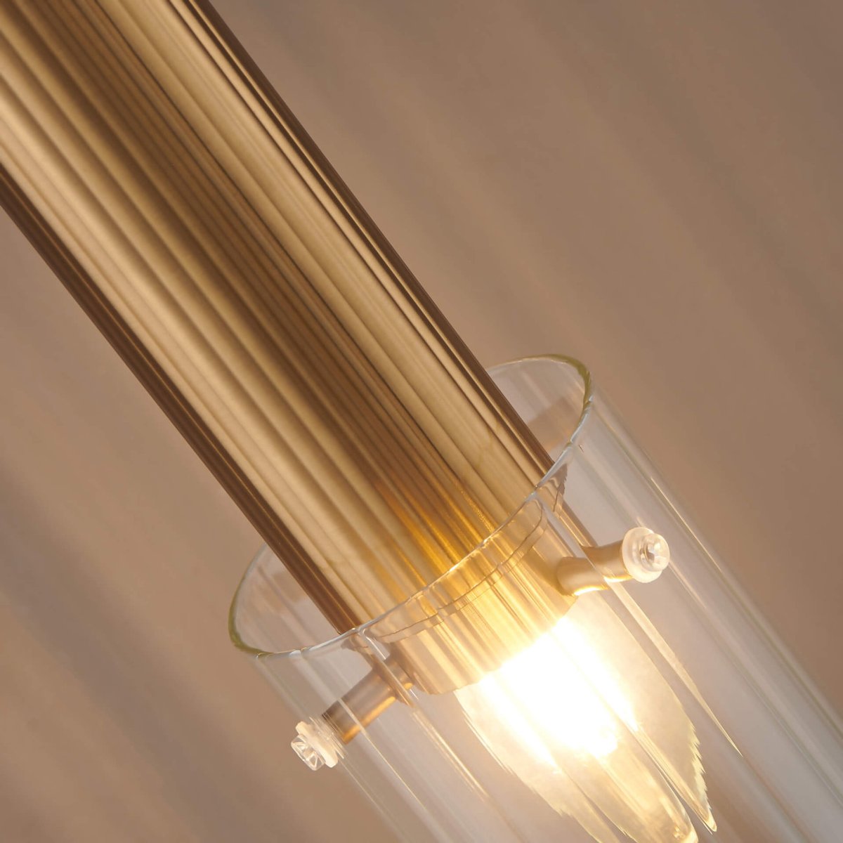 Suspension au Style Vintage – POGGIO transparent et doré, KOSILUM