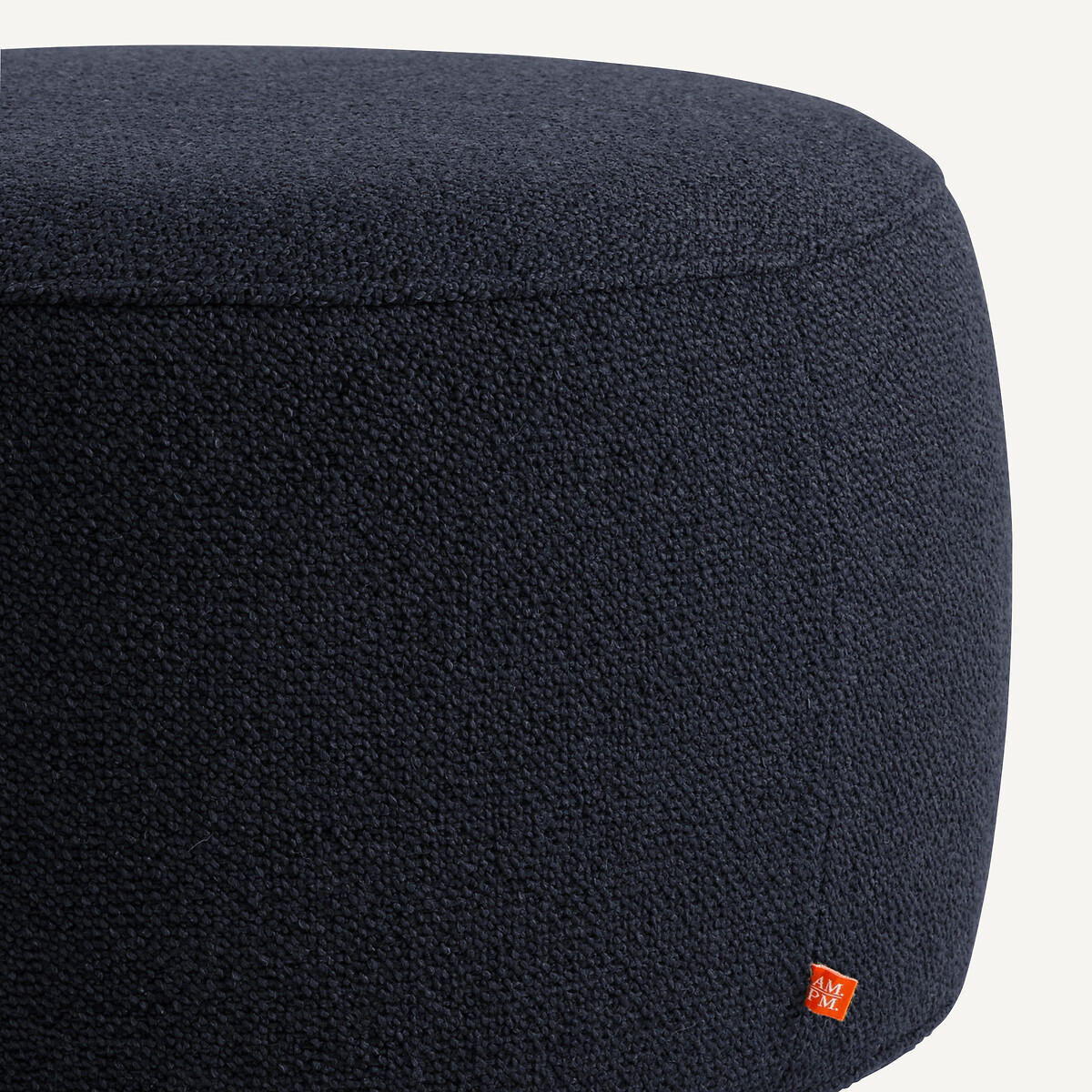 Poggiapiedi Rosebury XL effetto bouclé, design di Emmanuel Gallina blu notte, AM.PM X EMMANUEL GALLINA