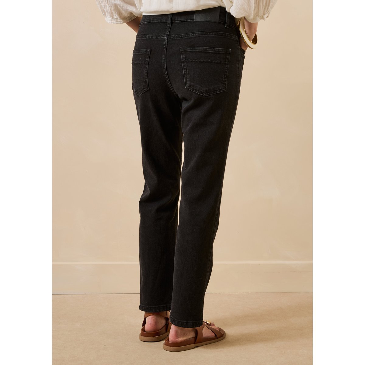 Jean slim en coton biologique dark black, LA FEE MARABOUTEE