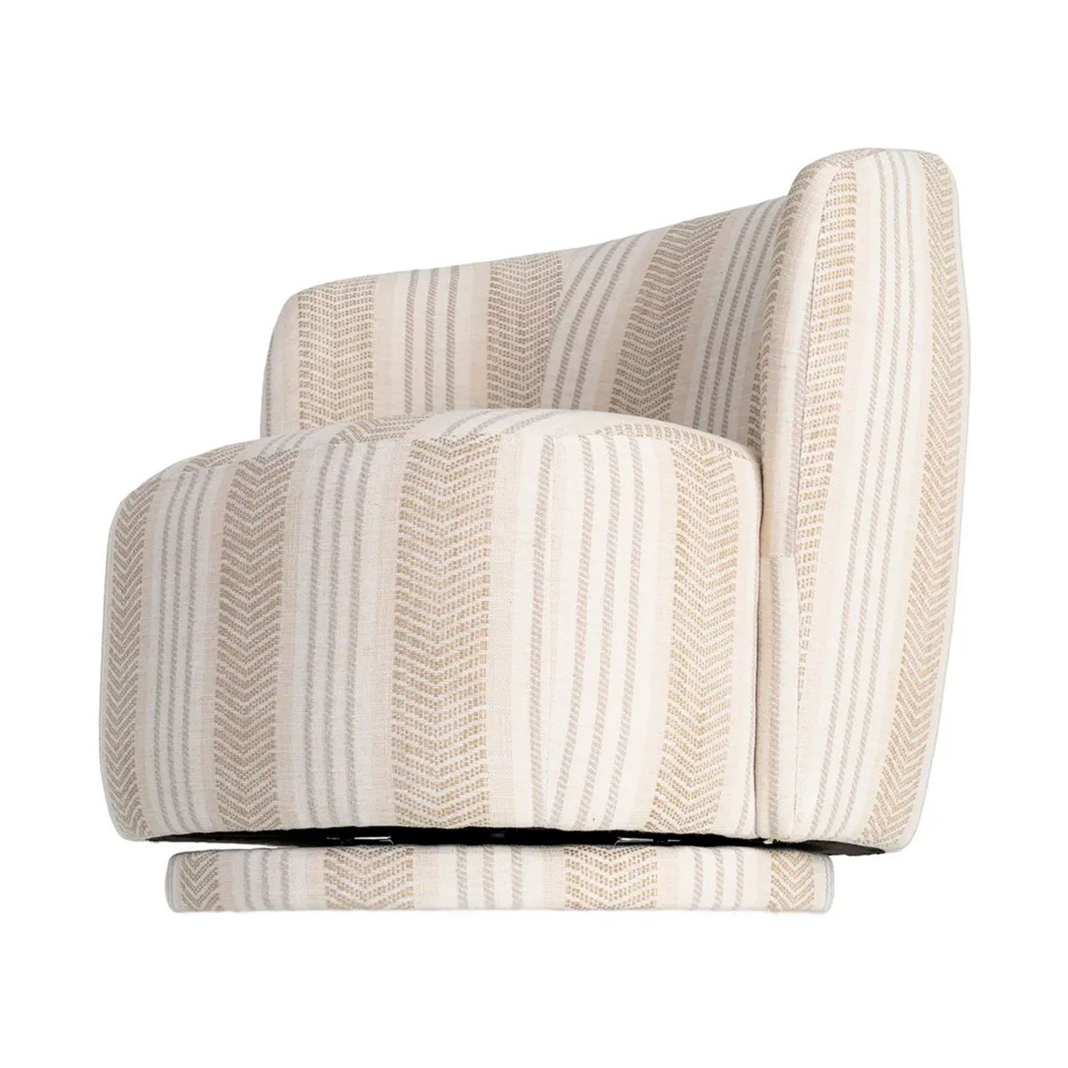 Fauteuil design pivotant en tissu tweed beige 75x74x65cm beige, WADIGA
