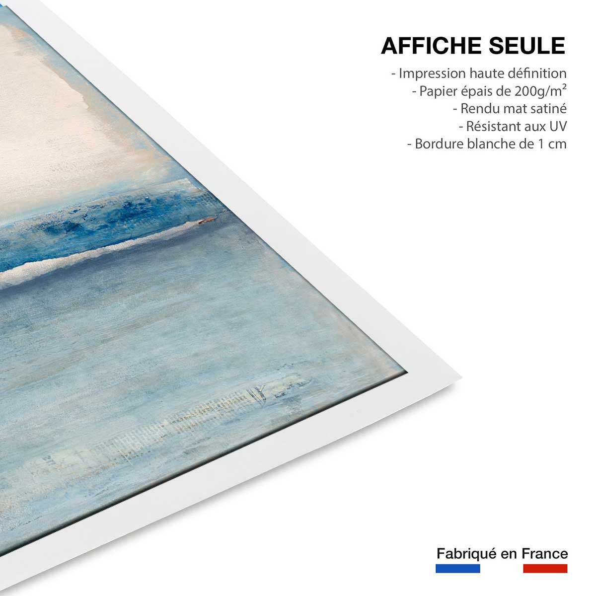 Affiche abstraite ambiance nordique affiche seule, HEXOA