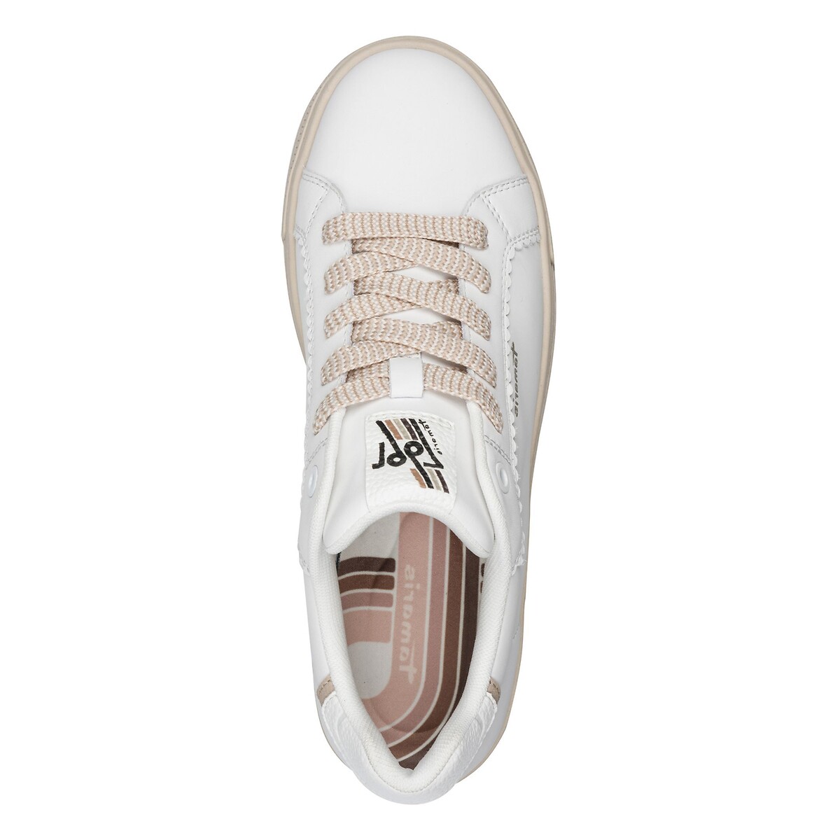 Zapatillas de materiales mixtos blanco, TAMARIS